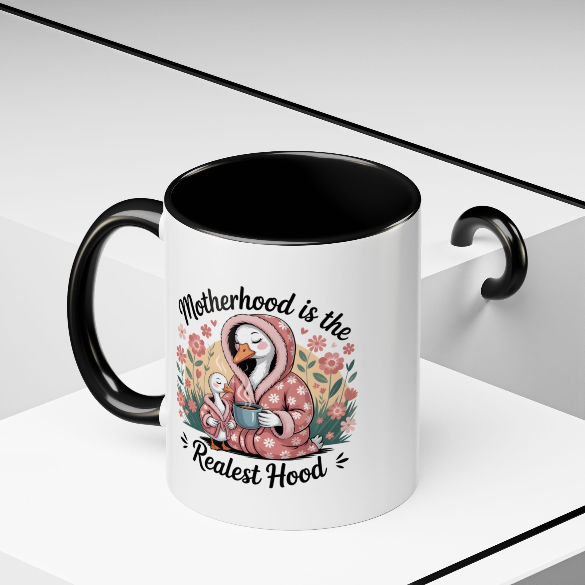 Mother's Day Coffee Mug, Motherhood is the Realest Hood Coffee Mug 11 and 15 oz