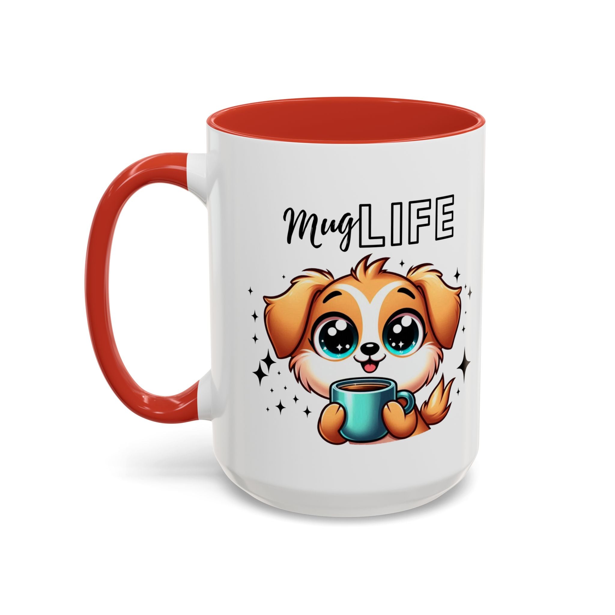 Mug with Cute Dog Design, Perfect Gift for Dog Lovers, Coffee Lovers, Birthday, Home Decor, Mug Life Inspiration