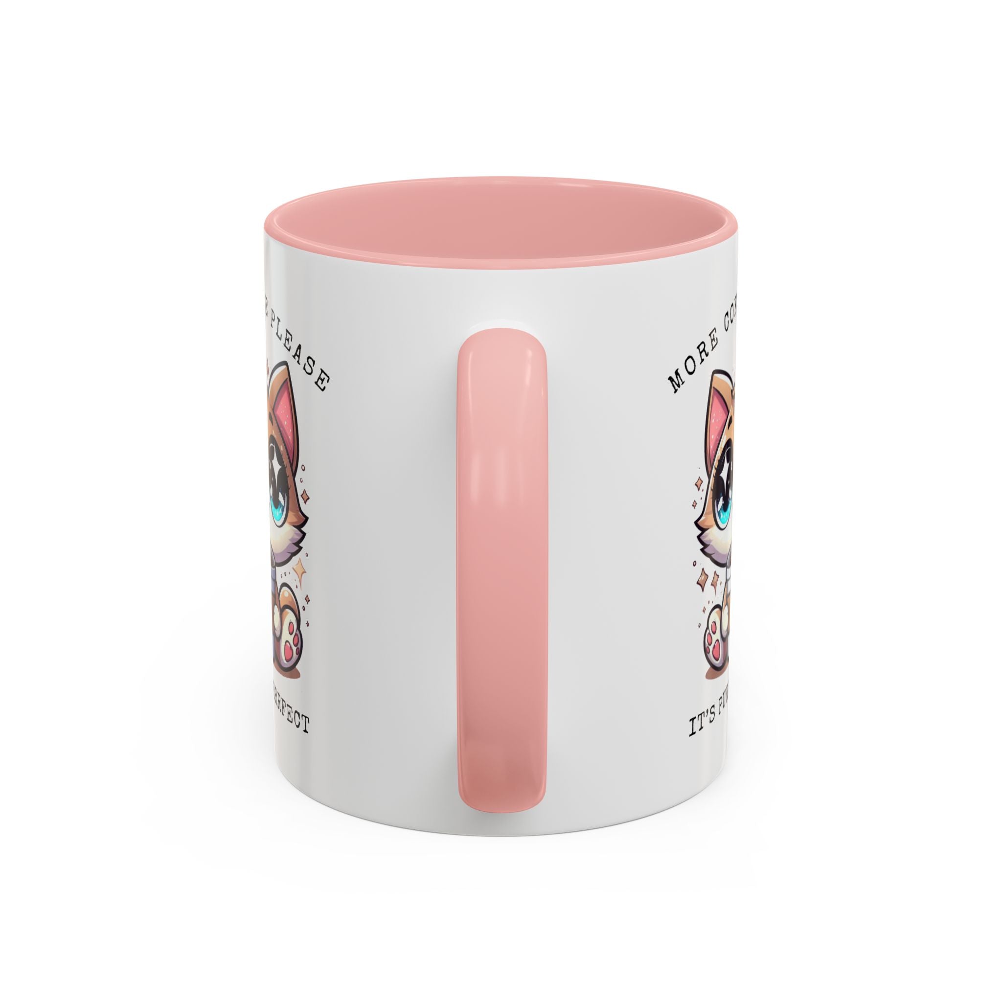 Cute Cat Coffee Mug - More Coffee Please, Adorable Gift for Cat Lovers, Fun Kitchen Decor, Perfect for Birthdays or Holidays