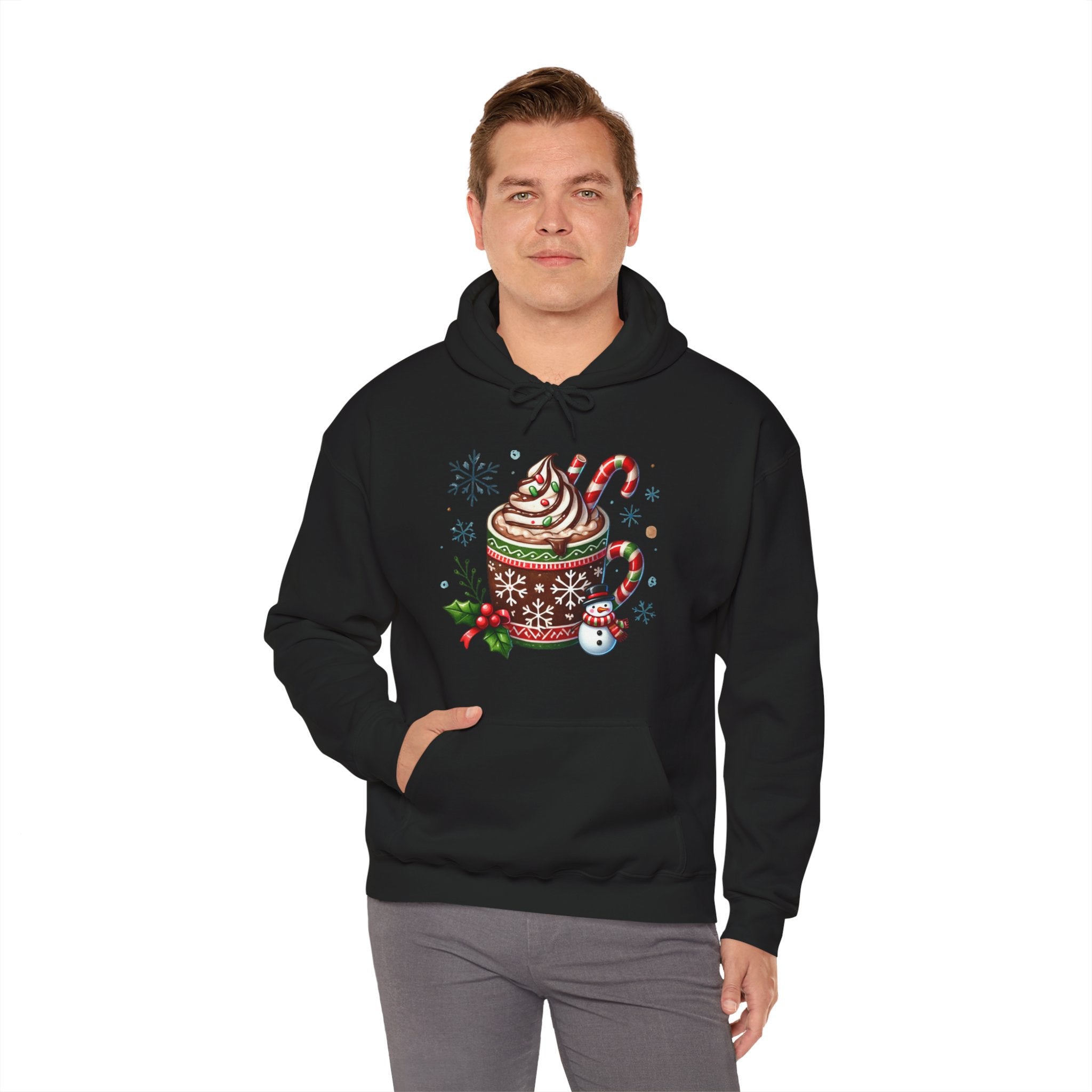 Cozy Holiday Hot Cocoa Hoodie - Perfect for Winter Celebrations, Gift for Coffee Lovers, Christmas Sweater, Festive Apparel, Cute [...]