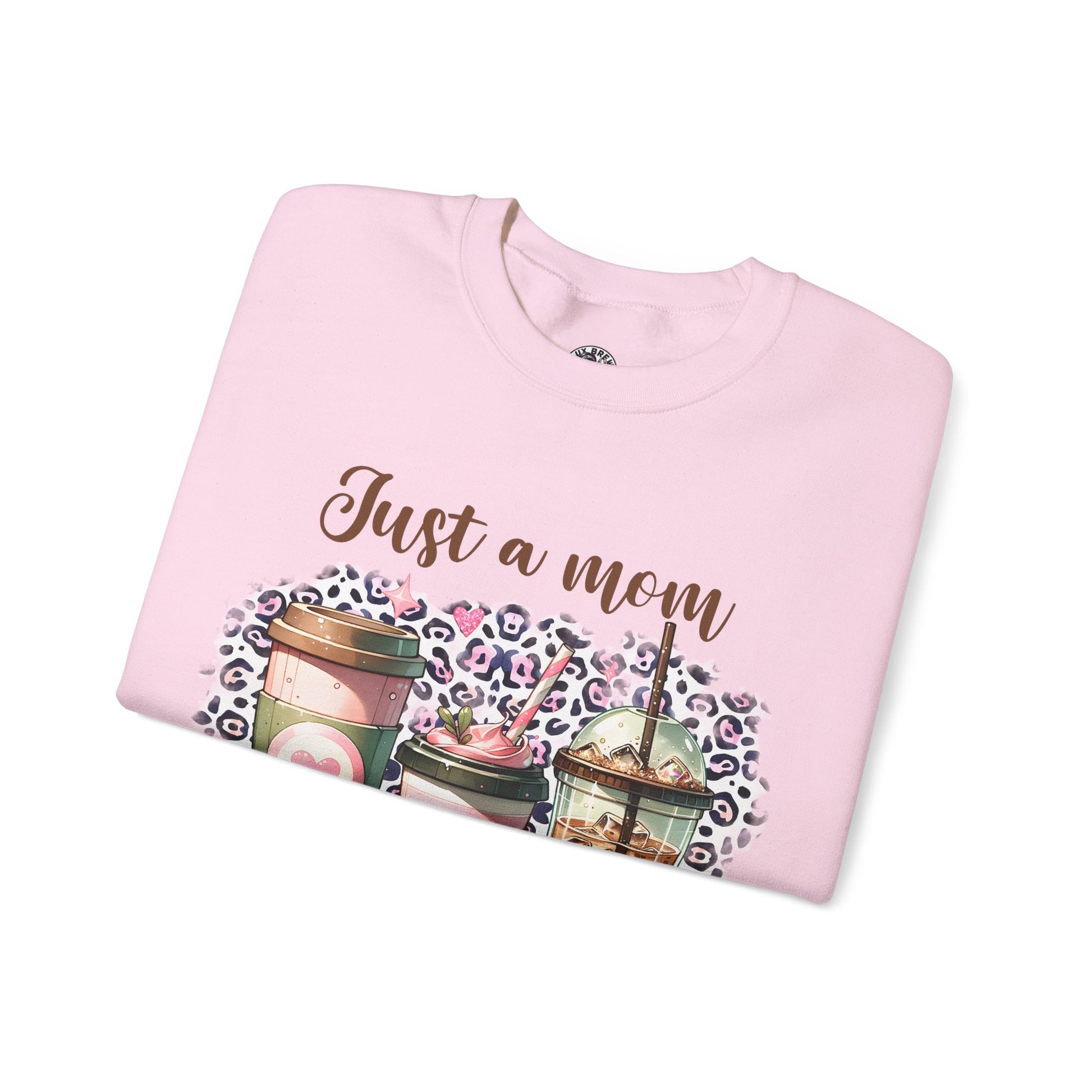Just a mom who loves iced Coffee Sweatshirt, Coffee Lovers Heavy Blend™ Crewneck Sweatshirt