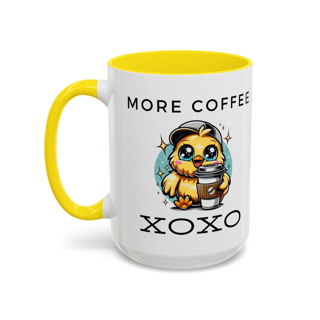 Charming Coffee Mug, Cute Mug with Chick Design, Perfect for Coffee Lovers, Gift for Friends, XOXO Decor