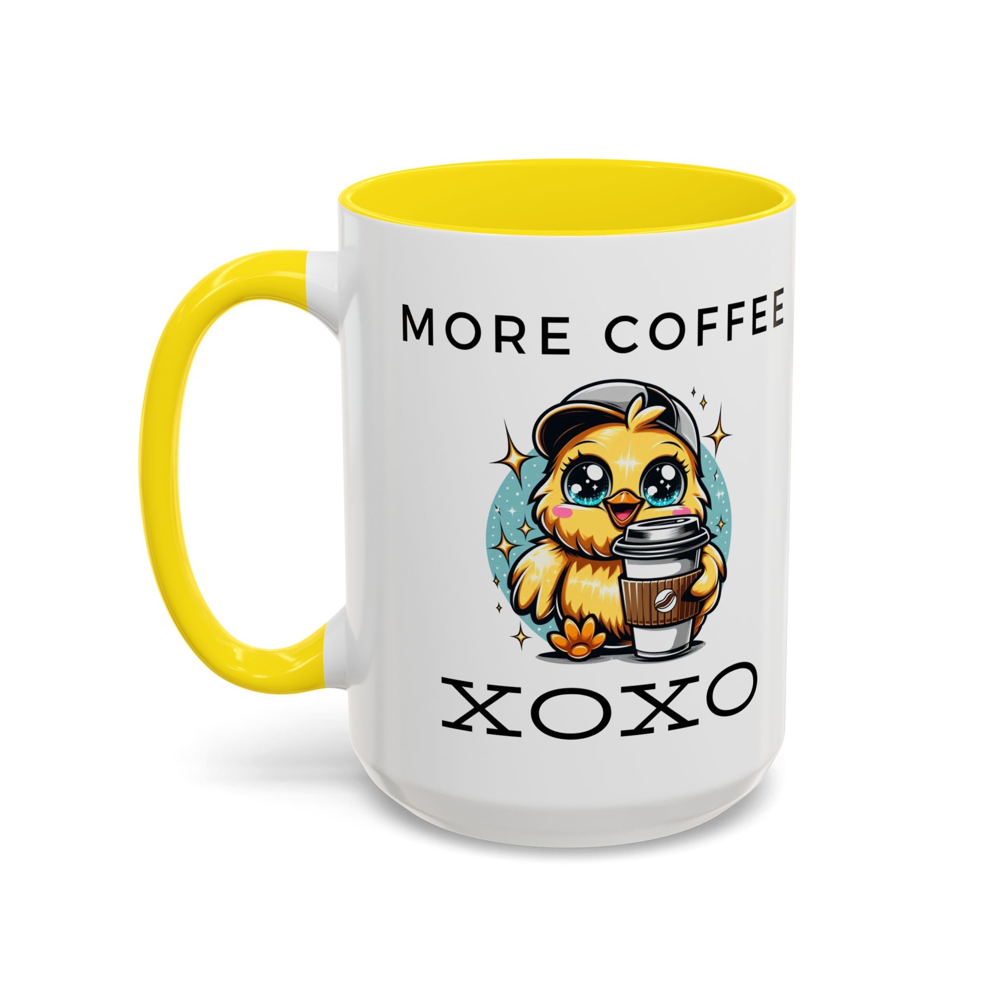 Charming Coffee Mug, Cute Mug with Chick Design, Perfect for Coffee Lovers, Gift for Friends, XOXO Decor