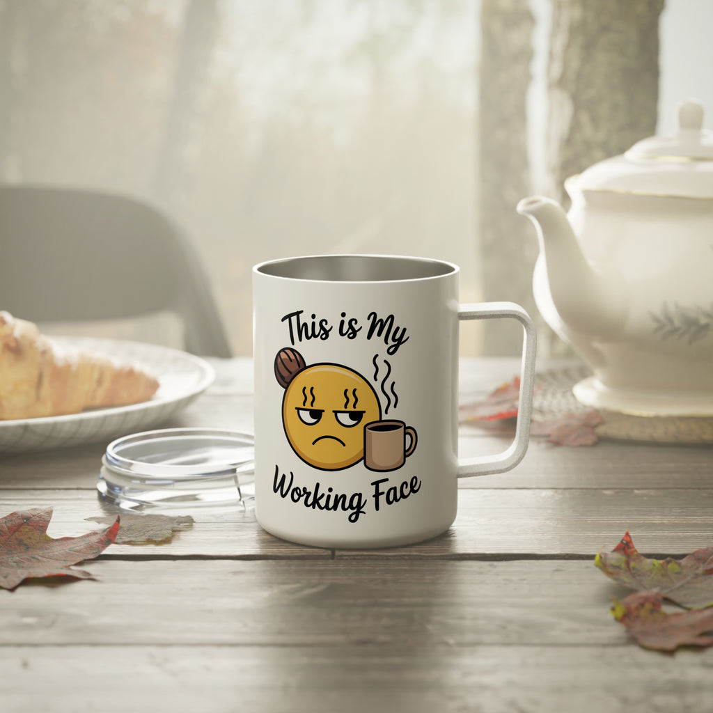 This is my Coffee Face Insulated Coffee Mug, Coffee Tumbler, Funny Coffee Cup