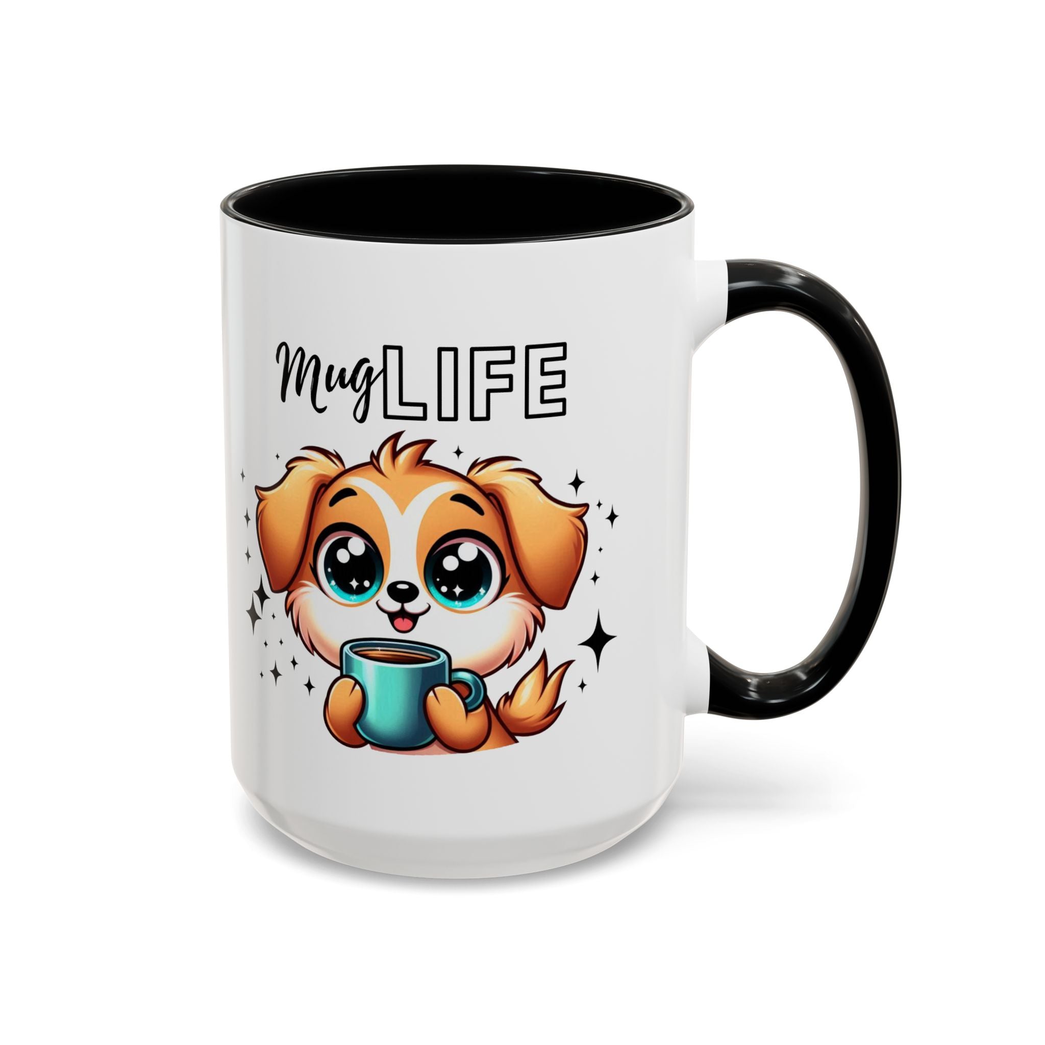 Mug with Cute Dog Design, Perfect Gift for Dog Lovers, Coffee Lovers, Birthday, Home Decor, Mug Life Inspiration