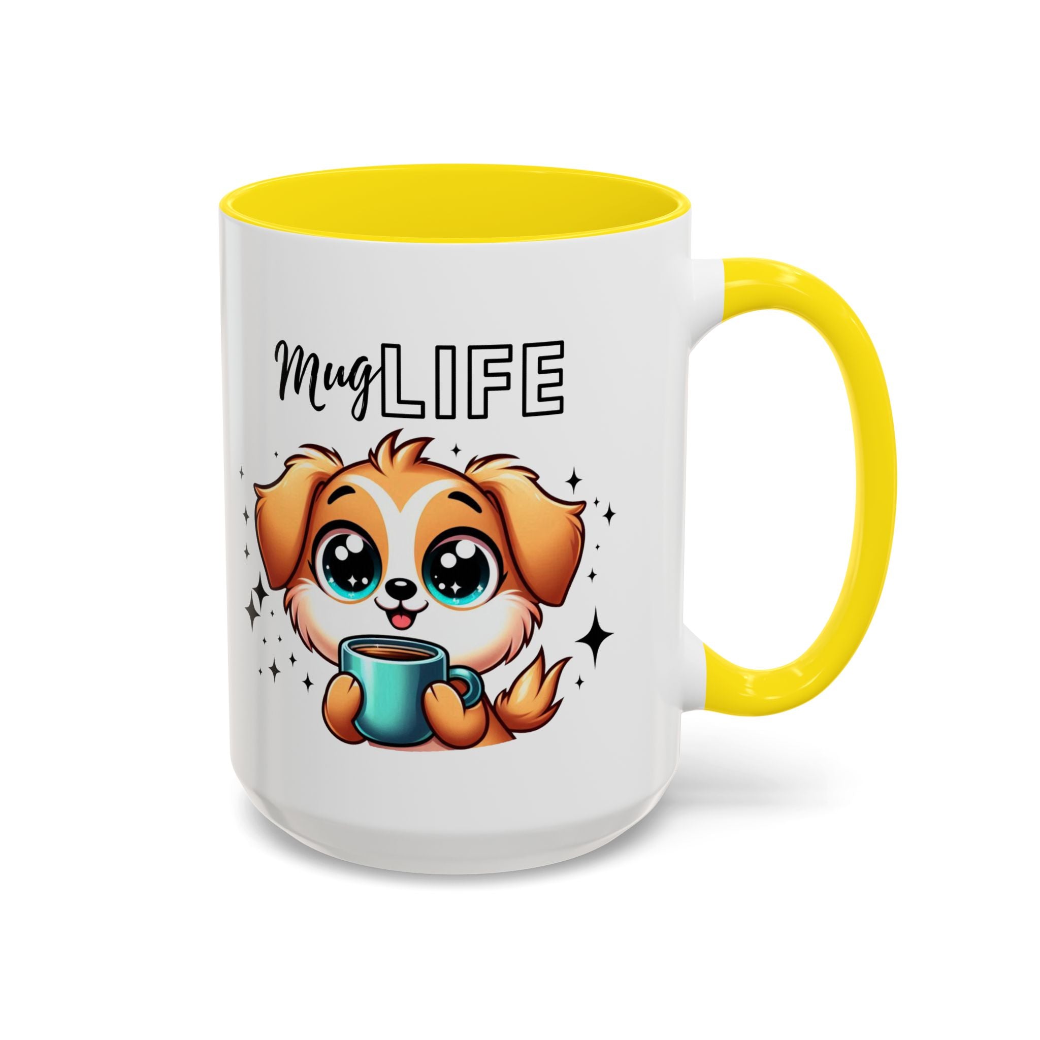Mug with Cute Dog Design, Perfect Gift for Dog Lovers, Coffee Lovers, Birthday, Home Decor, Mug Life Inspiration