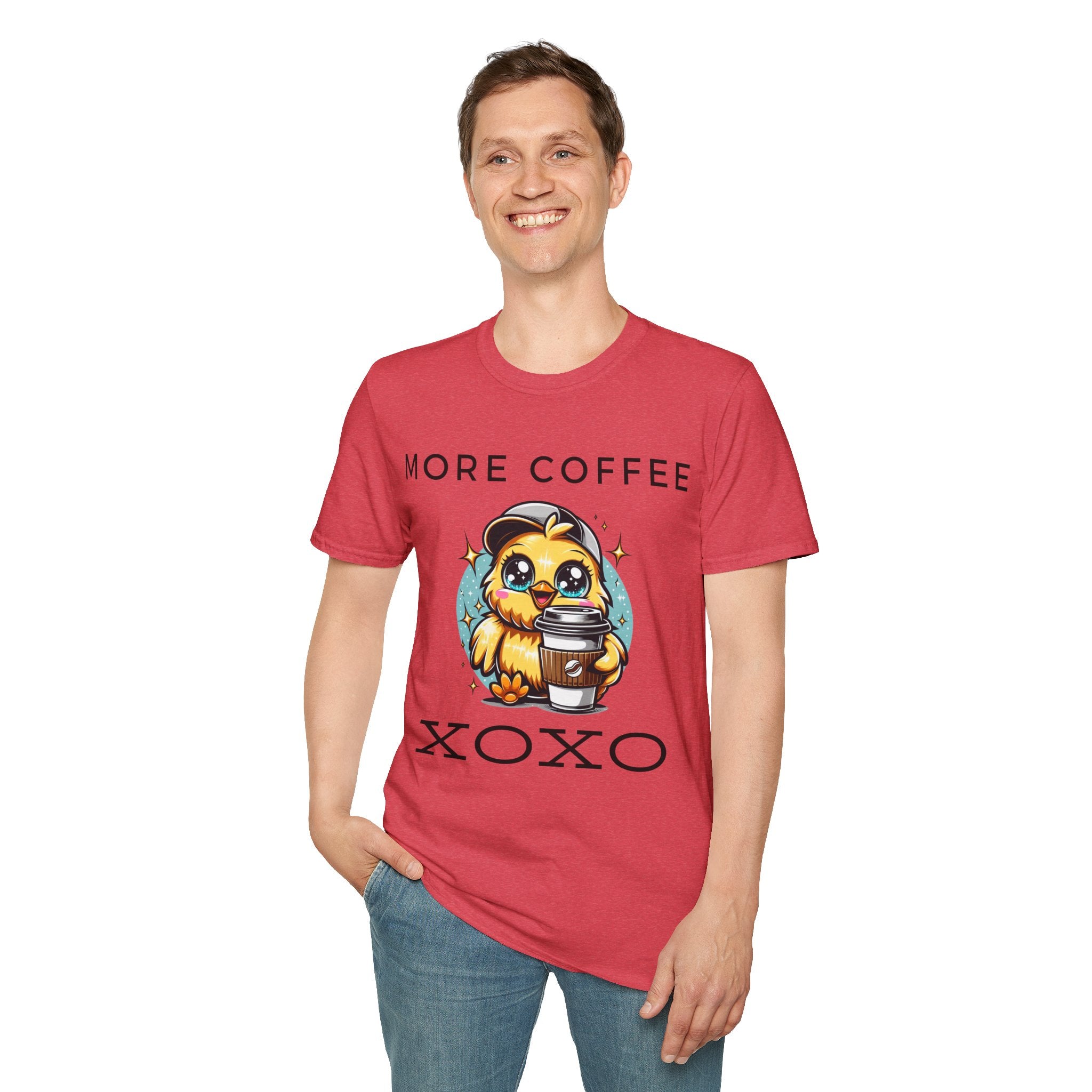 More Coffee XOXO Cute Chick Unisex Softstyle T-Shirt