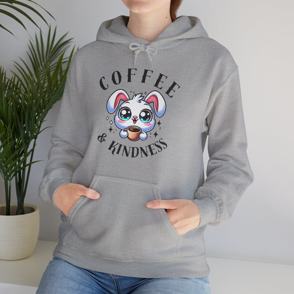 Coffee & Kindness Hoodie | Cute Animal Sweatshirt | Unisex Hoodie Gift for Pet Lovers | Cozy Gift for Dog Owners | Fun Casual Wear