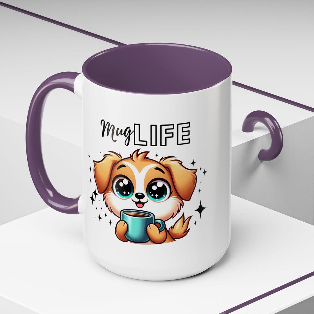 Mug with Cute Dog Design, Perfect Gift for Dog Lovers, Coffee Lovers, Birthday, Home Decor, Mug Life Inspiration