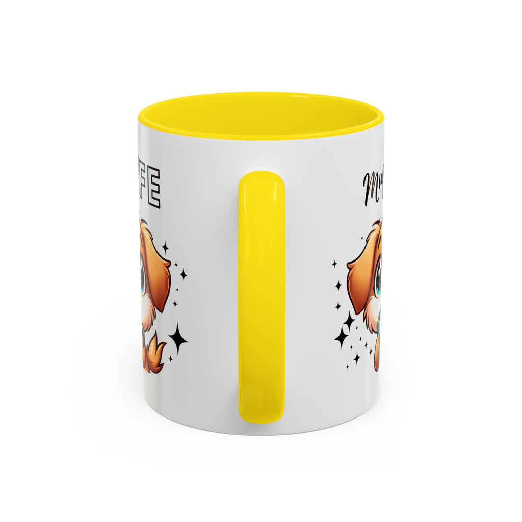 Mug with Cute Dog Design, Perfect Gift for Dog Lovers, Coffee Lovers, Birthday, Home Decor, Mug Life Inspiration