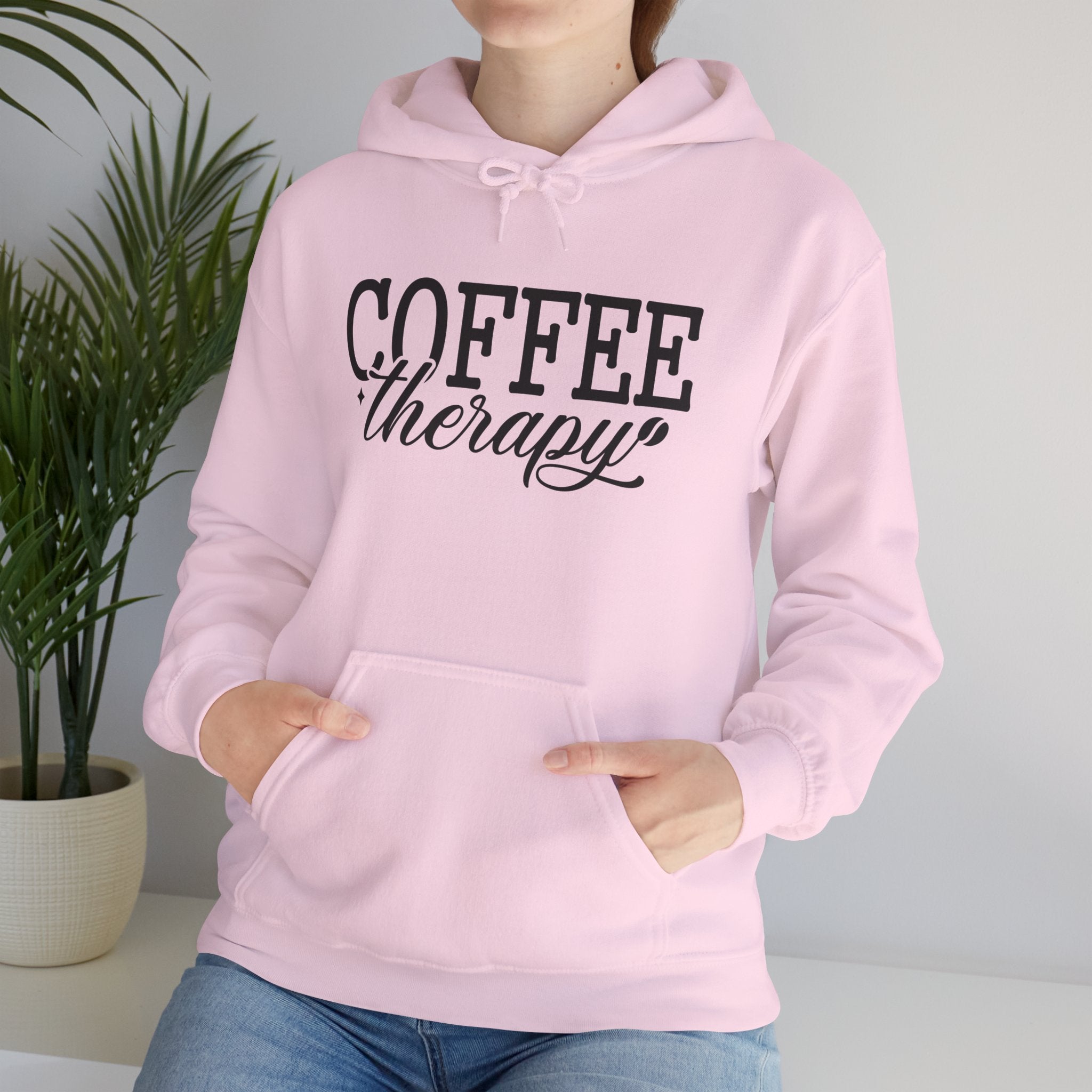 Coffee Therapy Hoodie, Unisex Casual Sweatshirt for Coffee Lovers