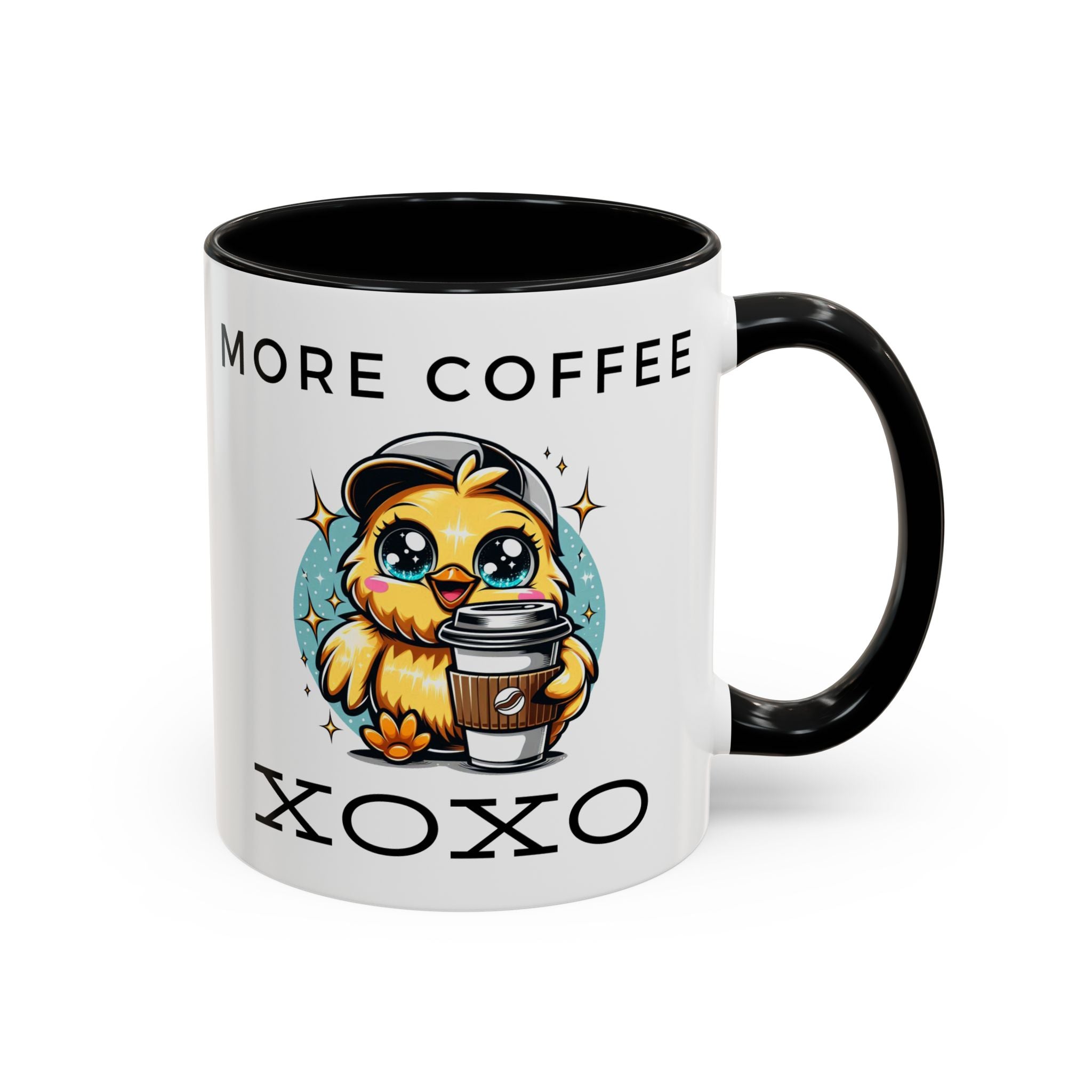 Charming Coffee Mug, Cute Mug with Chick Design, Perfect for Coffee Lovers, Gift for Friends, XOXO Decor