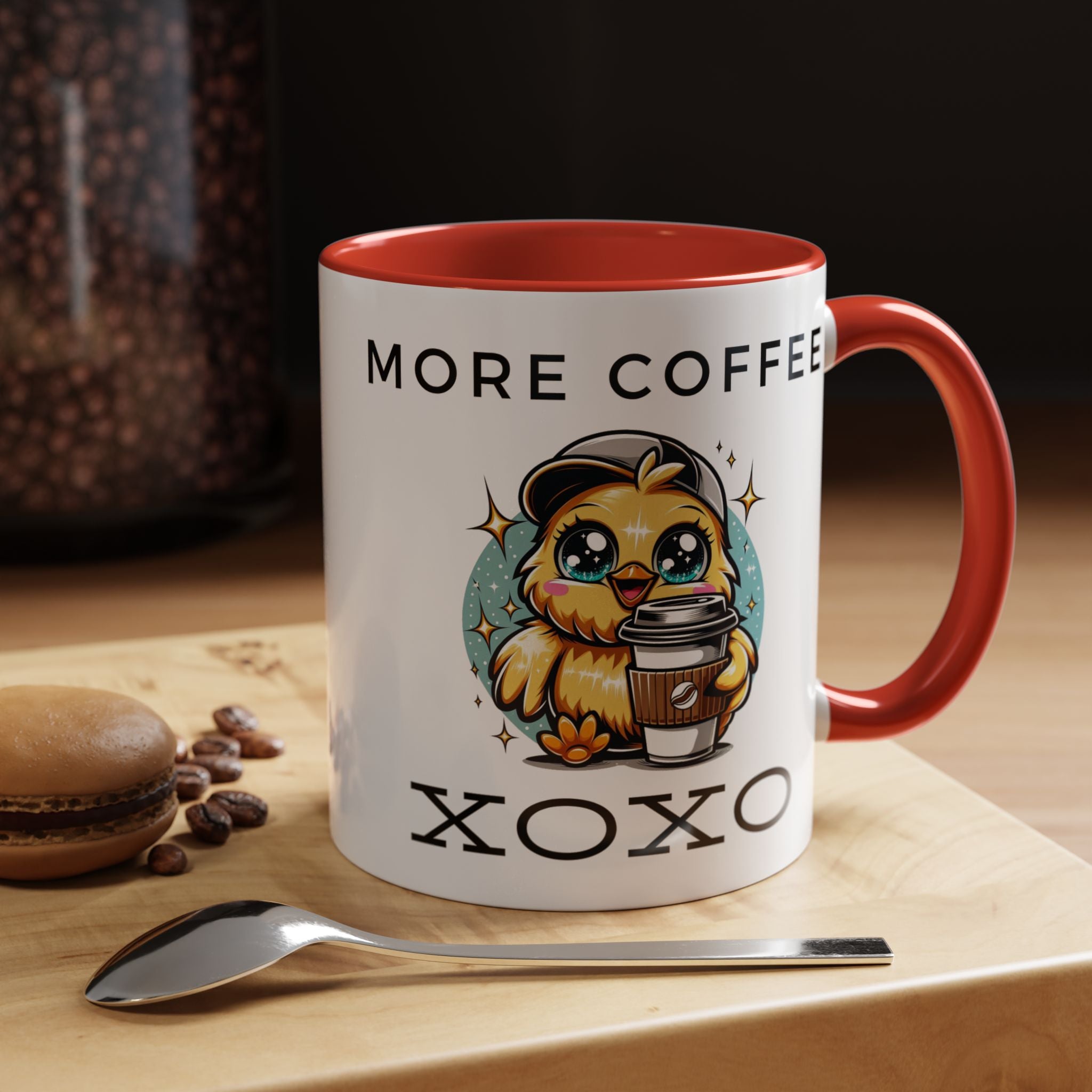 Charming Coffee Mug, Cute Mug with Chick Design, Perfect for Coffee Lovers, Gift for Friends, XOXO Decor