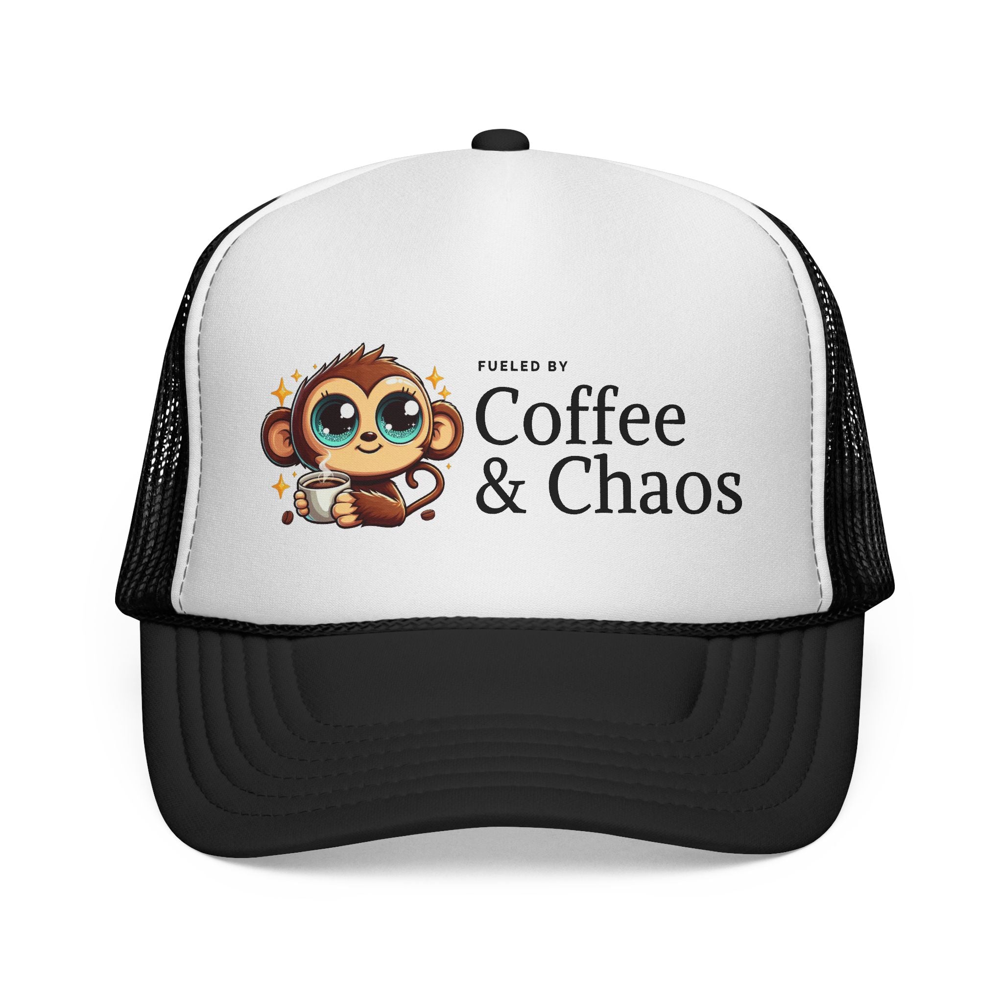 Coffee & Chaos Trucker Cap - Fun & Quirky Hat for Coffee Lovers, Perfect Gift for Birthdays, Holidays, and Everyday Wear