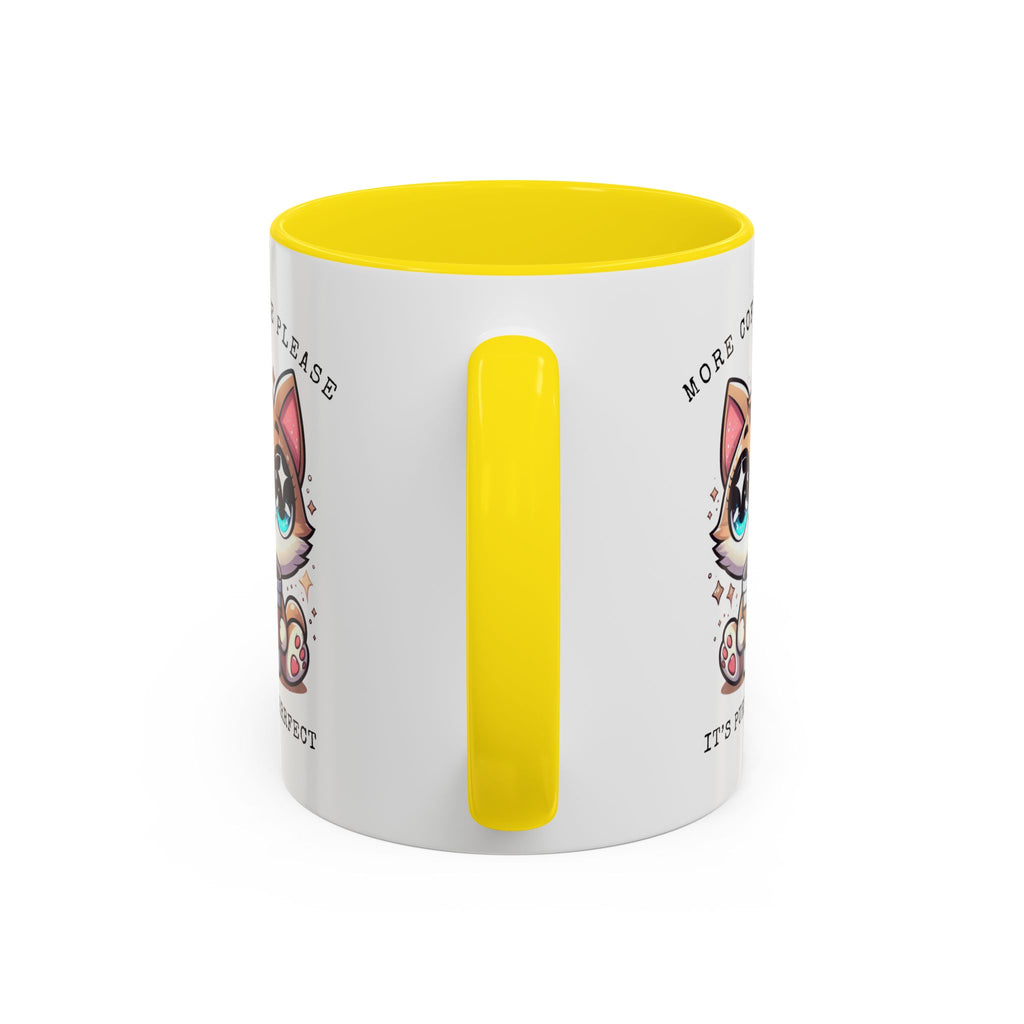 Cute Cat Coffee Mug - More Coffee Please, Adorable Gift for Cat Lovers, Fun Kitchen Decor, Perfect for Birthdays or Holidays