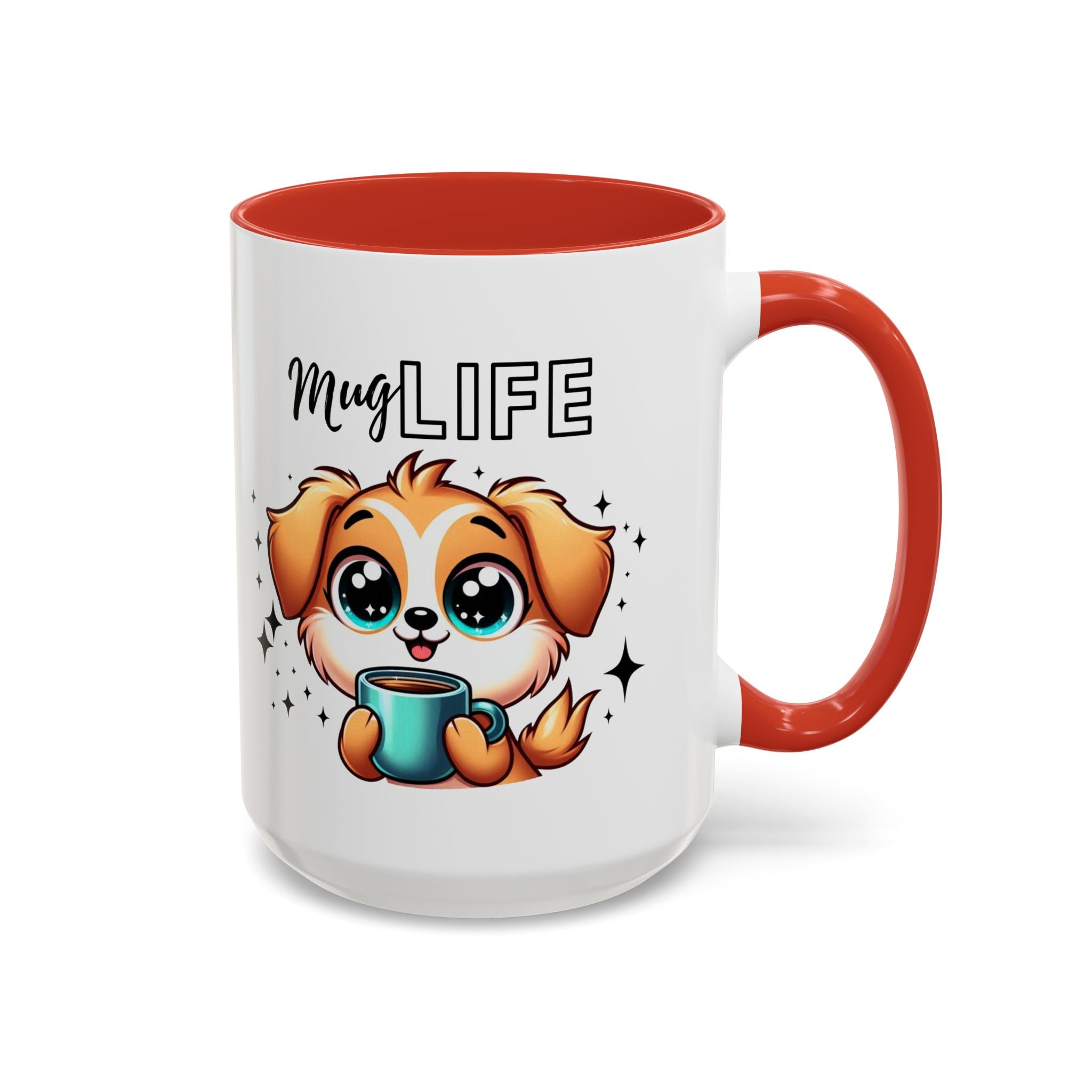 Mug with Cute Dog Design, Perfect Gift for Dog Lovers, Coffee Lovers, Birthday, Home Decor, Mug Life Inspiration