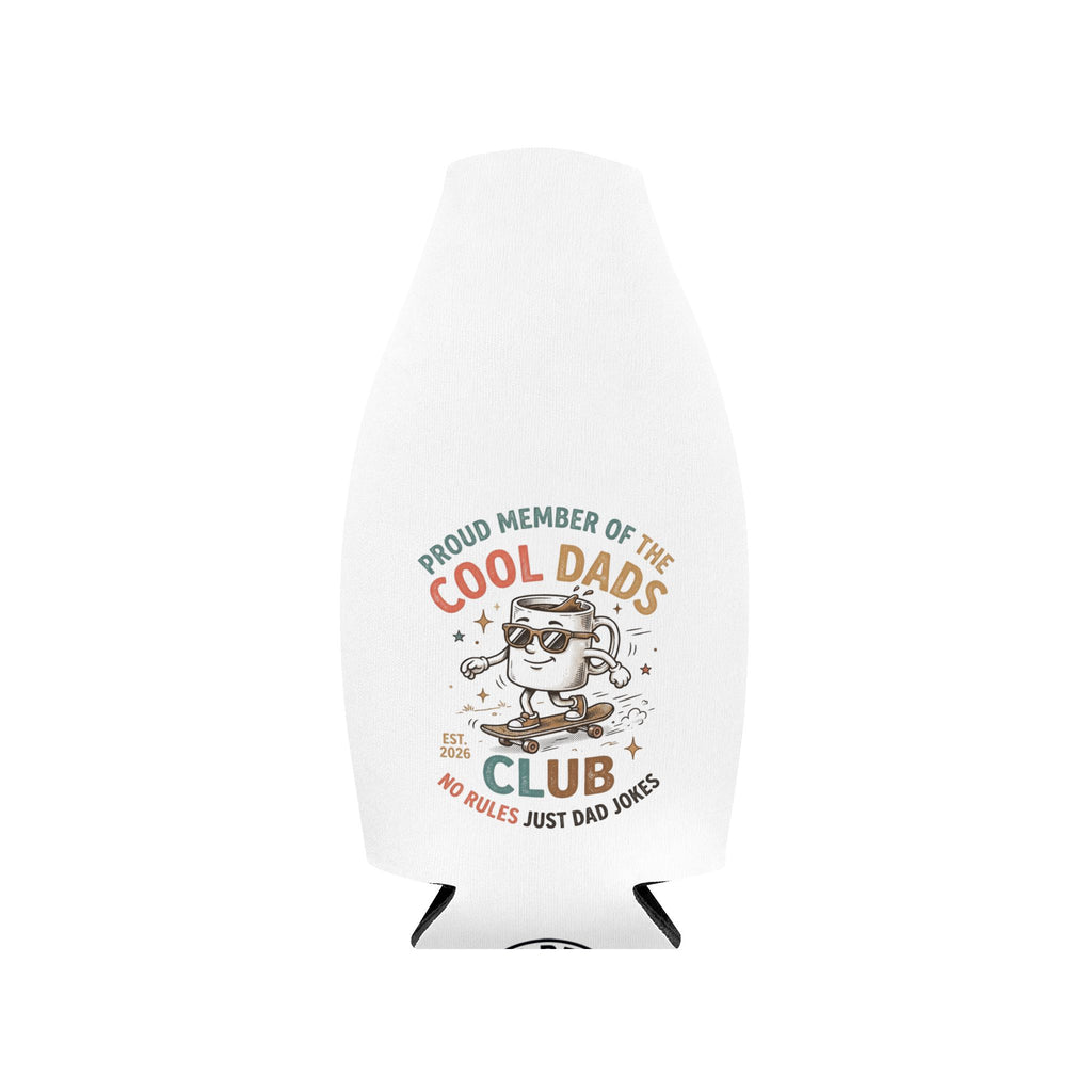 Proud Member of the Cool Dads Club No Rules Just Dad Jokes Zip-Up Bottle Cooler Sleeve