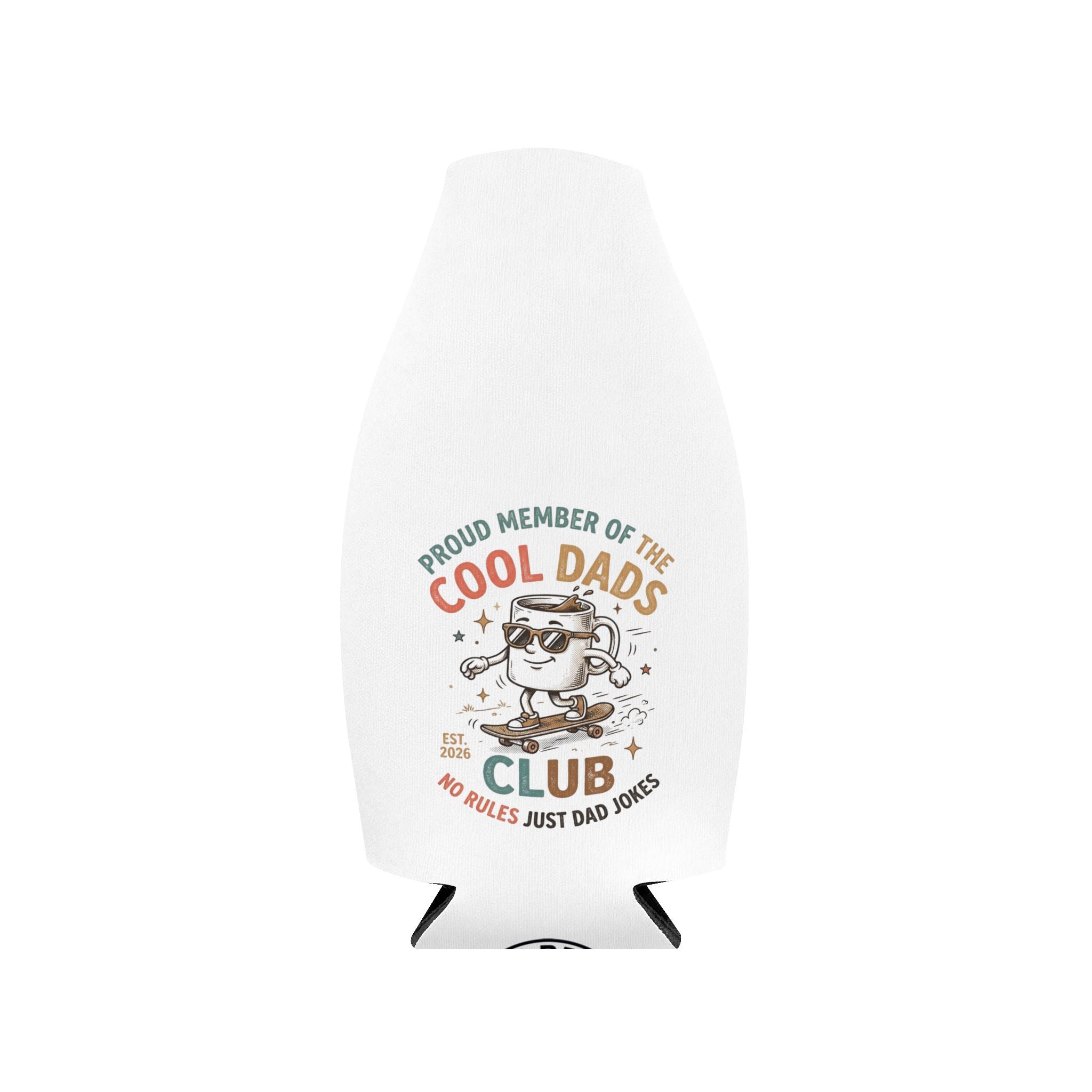 Proud Member of the Cool Dads Club No Rules Just Dad Jokes Zip-Up Bottle Cooler Sleeve