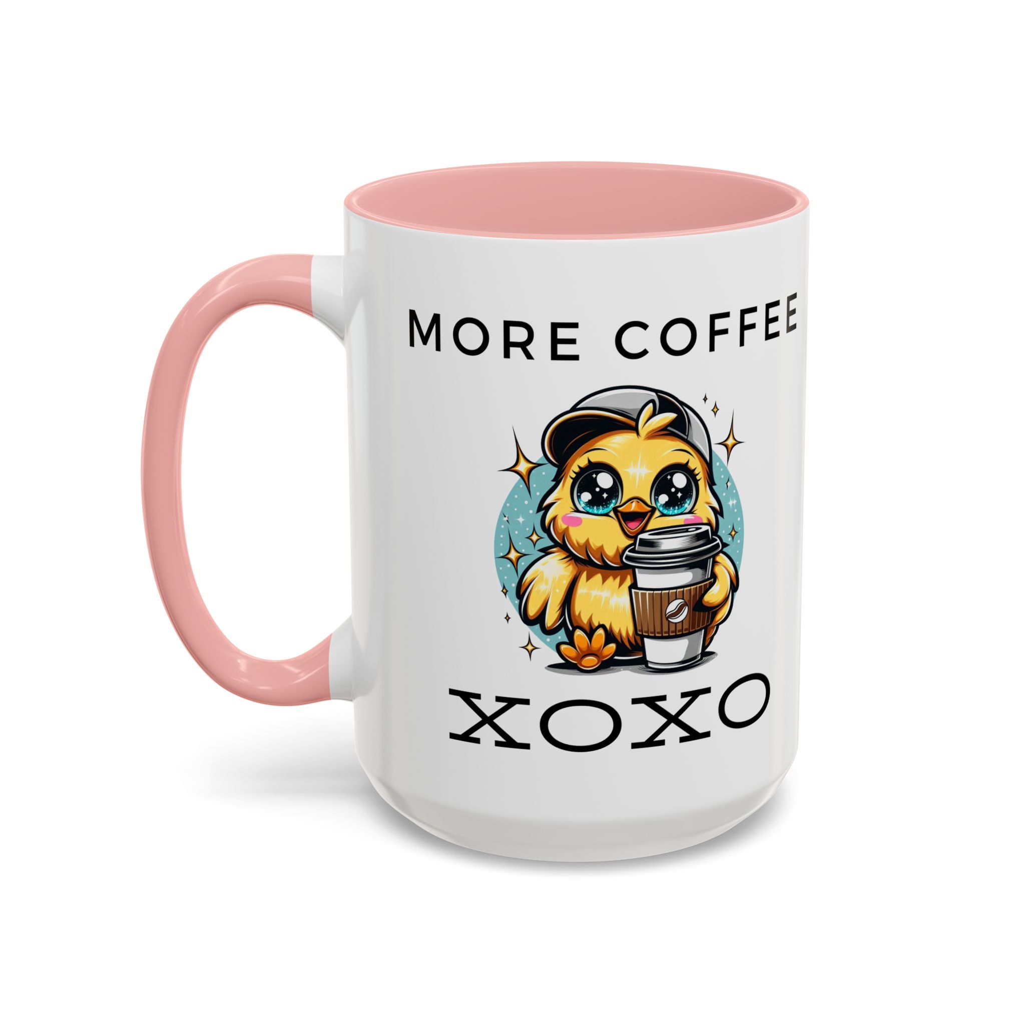 Charming Coffee Mug, Cute Mug with Chick Design, Perfect for Coffee Lovers, Gift for Friends, XOXO Decor