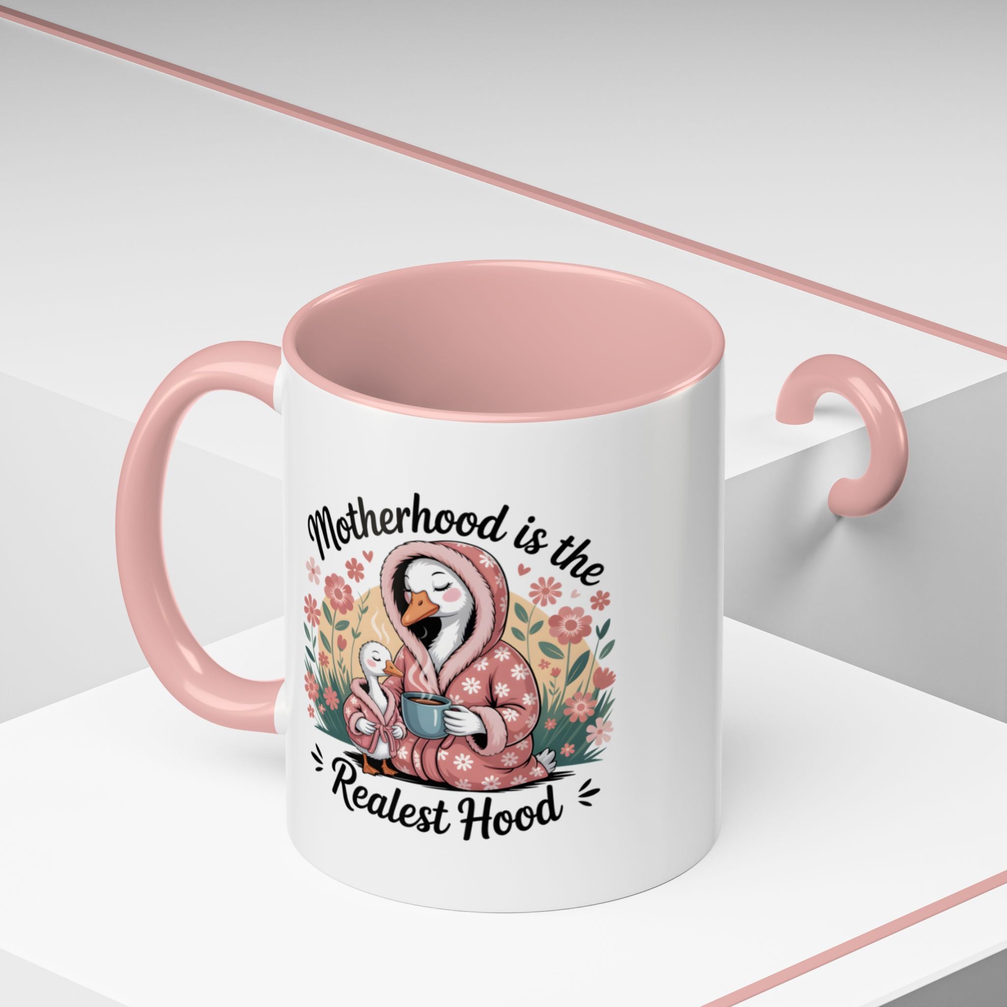 Mother's Day Coffee Mug, Motherhood is the Realest Hood Coffee Mug 11 and 15 oz