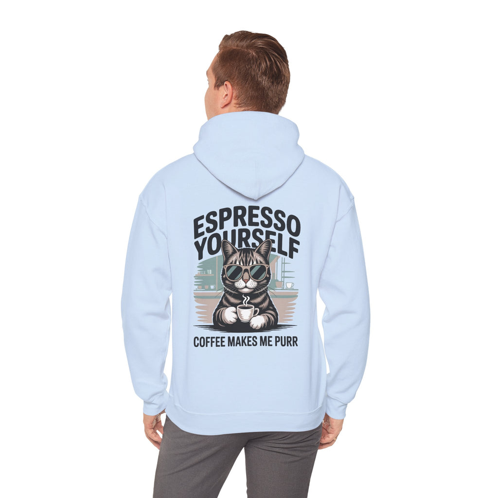 Espresso Yourself Coffee Hoodie, Coffee Humor Graphic Hoodie, Unisex Hooded Sweatshirt