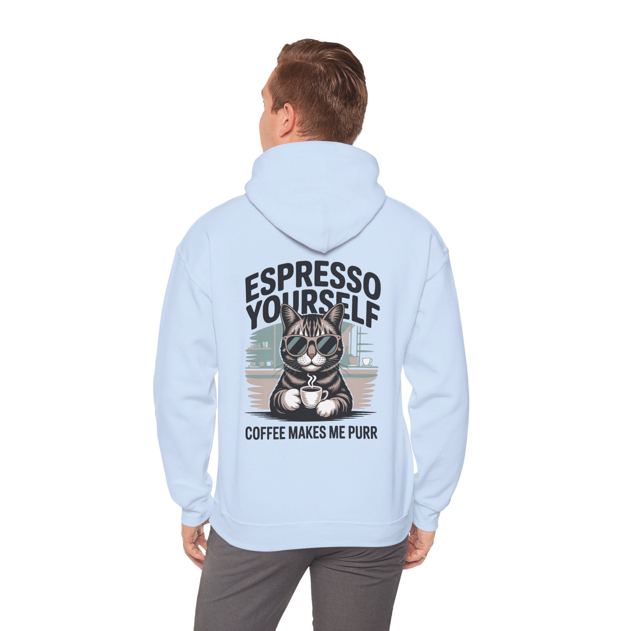 Espresso Yourself Coffee Hoodie, Coffee Humor Graphic Hoodie, Unisex Hooded Sweatshirt