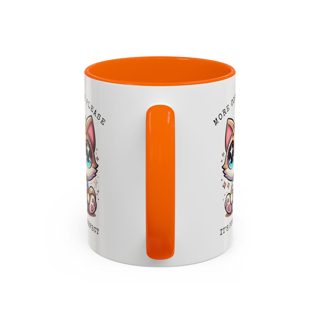 Cute Cat Coffee Mug - More Coffee Please, Adorable Gift for Cat Lovers, Fun Kitchen Decor, Perfect for Birthdays or Holidays
