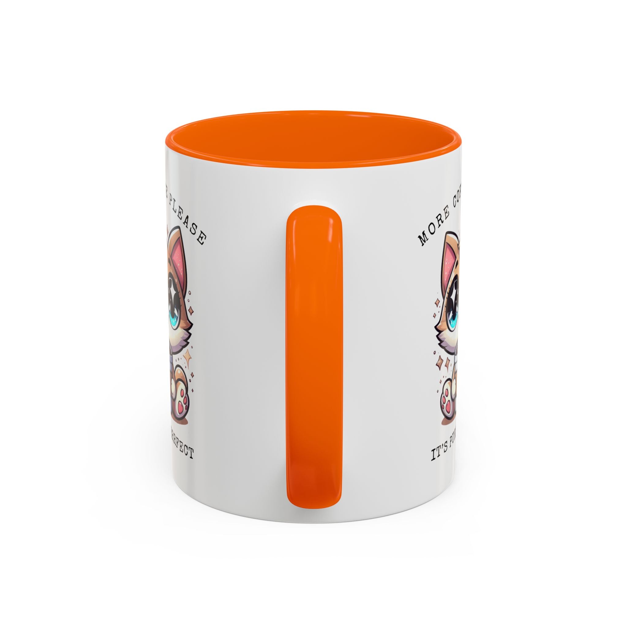 Cute Cat Coffee Mug - More Coffee Please, Adorable Gift for Cat Lovers, Fun Kitchen Decor, Perfect for Birthdays or Holidays