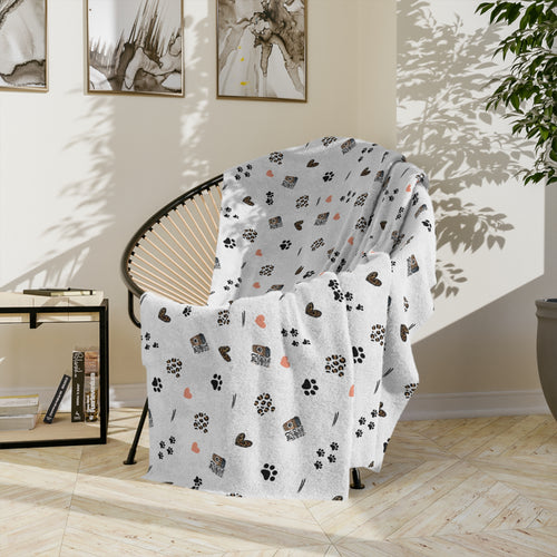 All I need is Coffee and my cat cozy decorative blanket, Cute Patterned Throw for Home, Soft Fleece Blanket, Living Room Decor