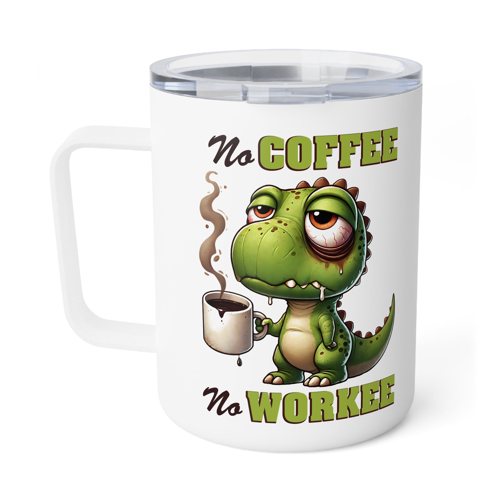 Sarcastic Travel Coffee Mug, No Coffee No Workee Insulated Travel Mug, Sarcastic Quote Cup, Caffeine Lover Gift, Coffee Mug