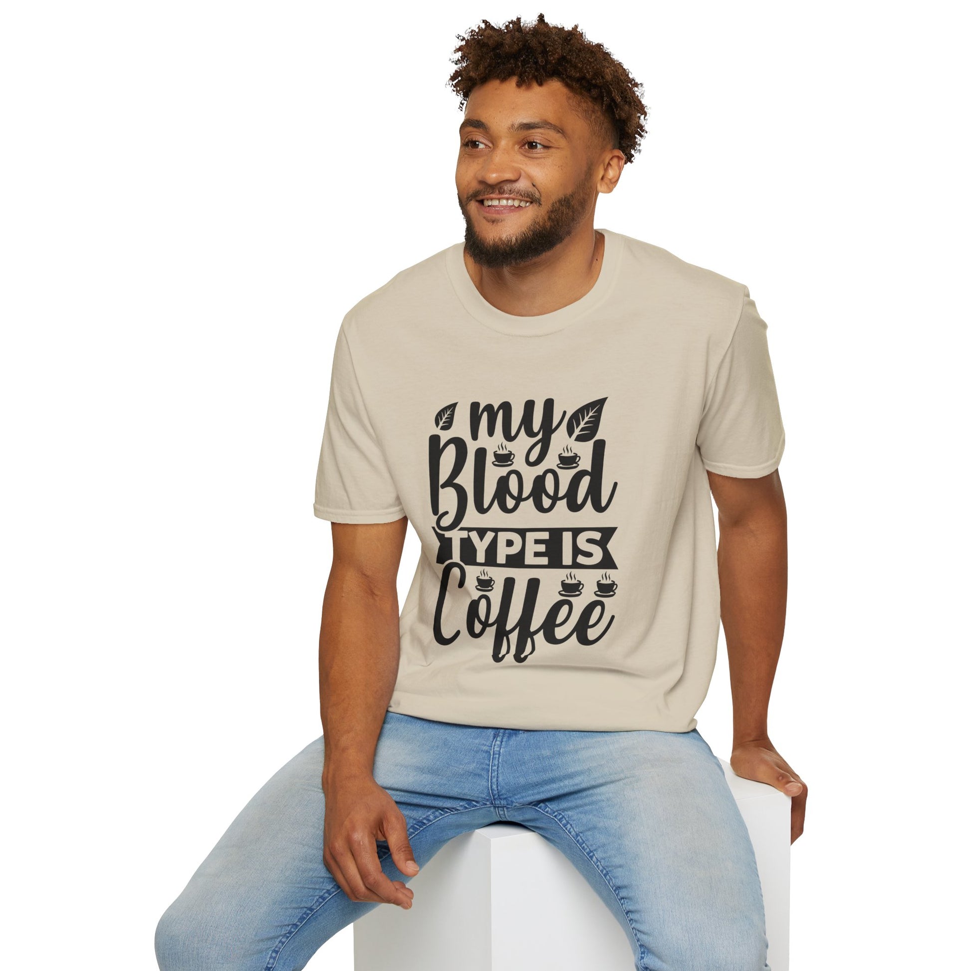 My Blood Type Is Coffee Unisex T-Shirt, T-Shirt for Coffee Lovers