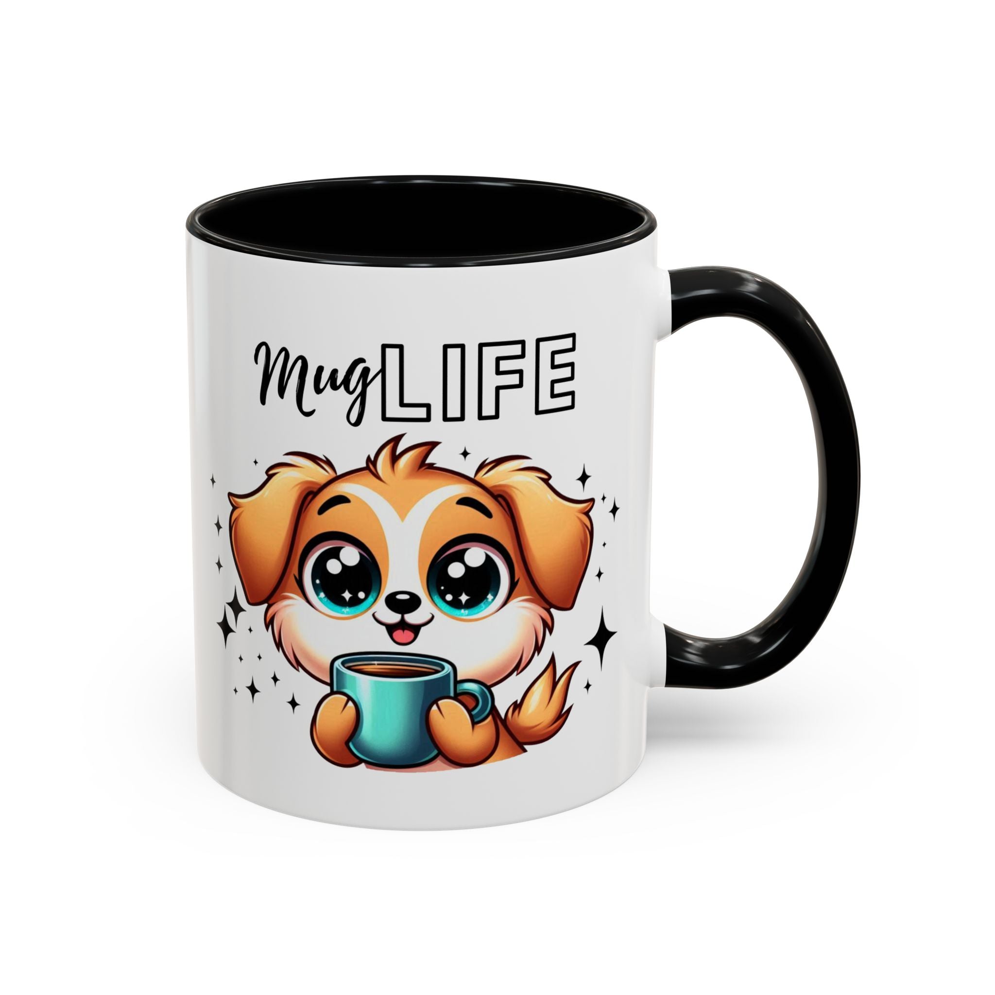 Mug with Cute Dog Design, Perfect Gift for Dog Lovers, Coffee Lovers, Birthday, Home Decor, Mug Life Inspiration