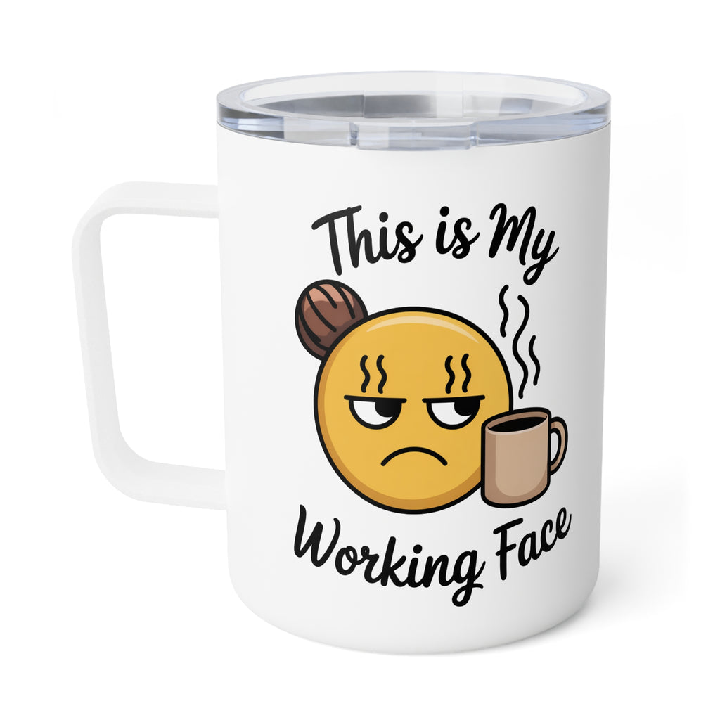 This is my Coffee Face Insulated Coffee Mug, Coffee Tumbler, Funny Coffee Cup