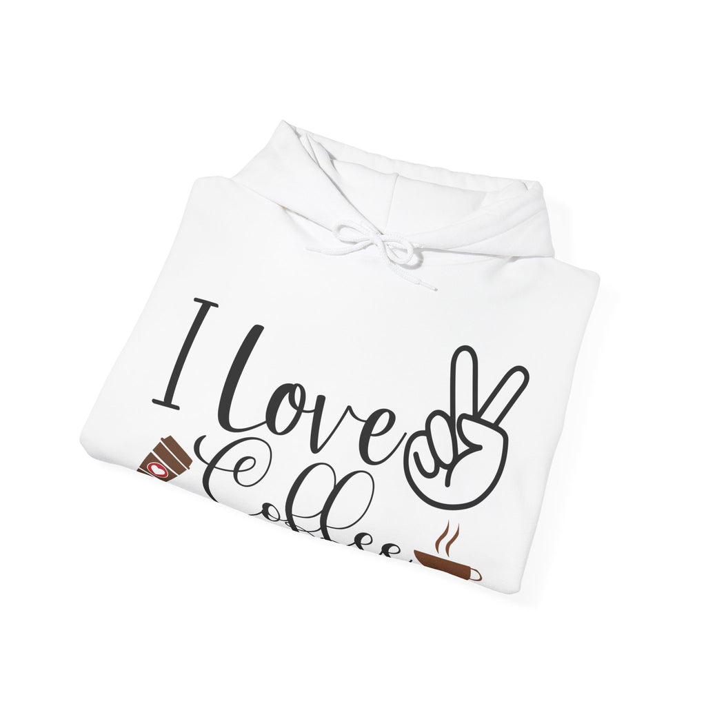 Coffee Lover's Hooded Sweatshirt, Unisex Hoodie, I Love Coffee Design