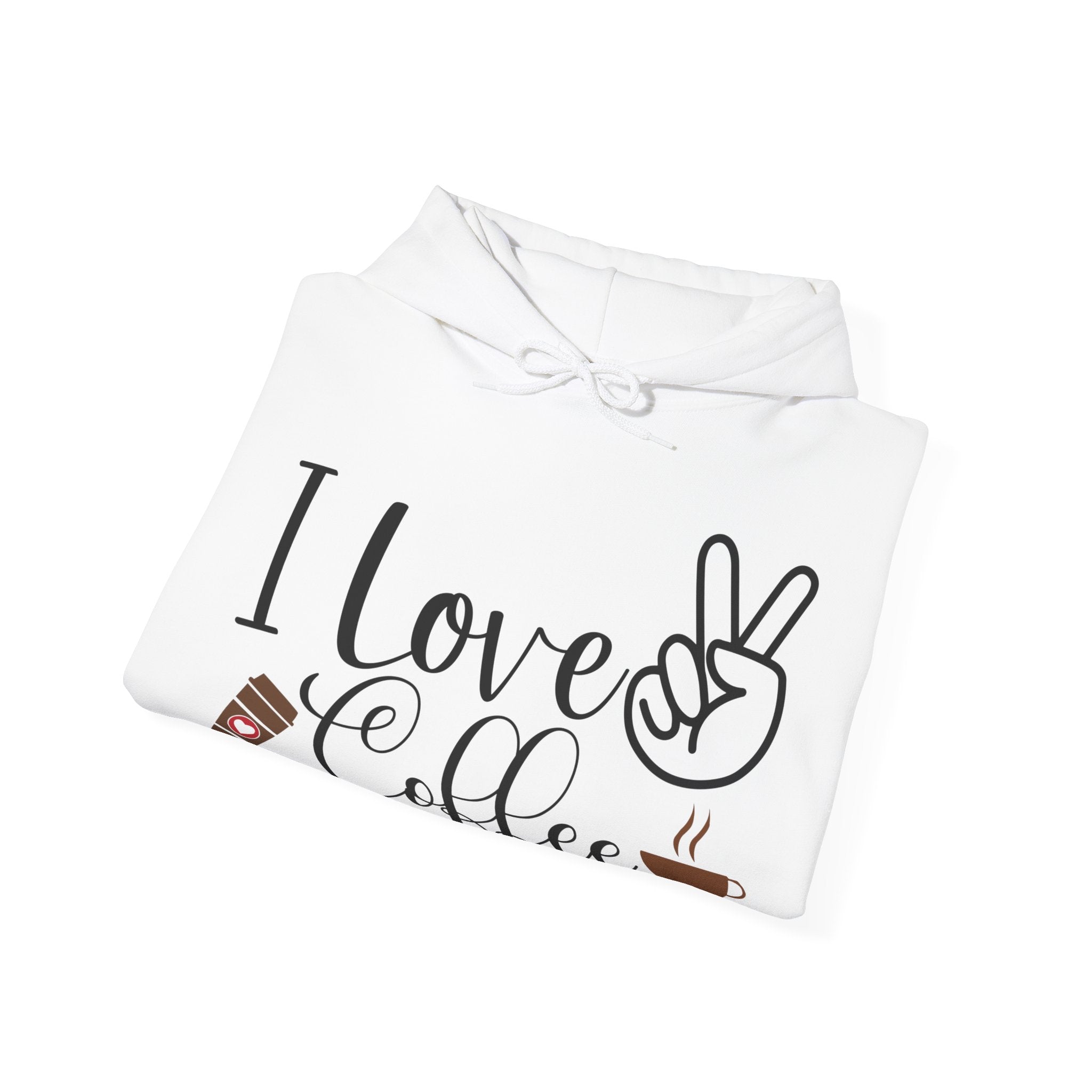 Coffee Lover's Hooded Sweatshirt, Unisex Hoodie, I Love Coffee Design