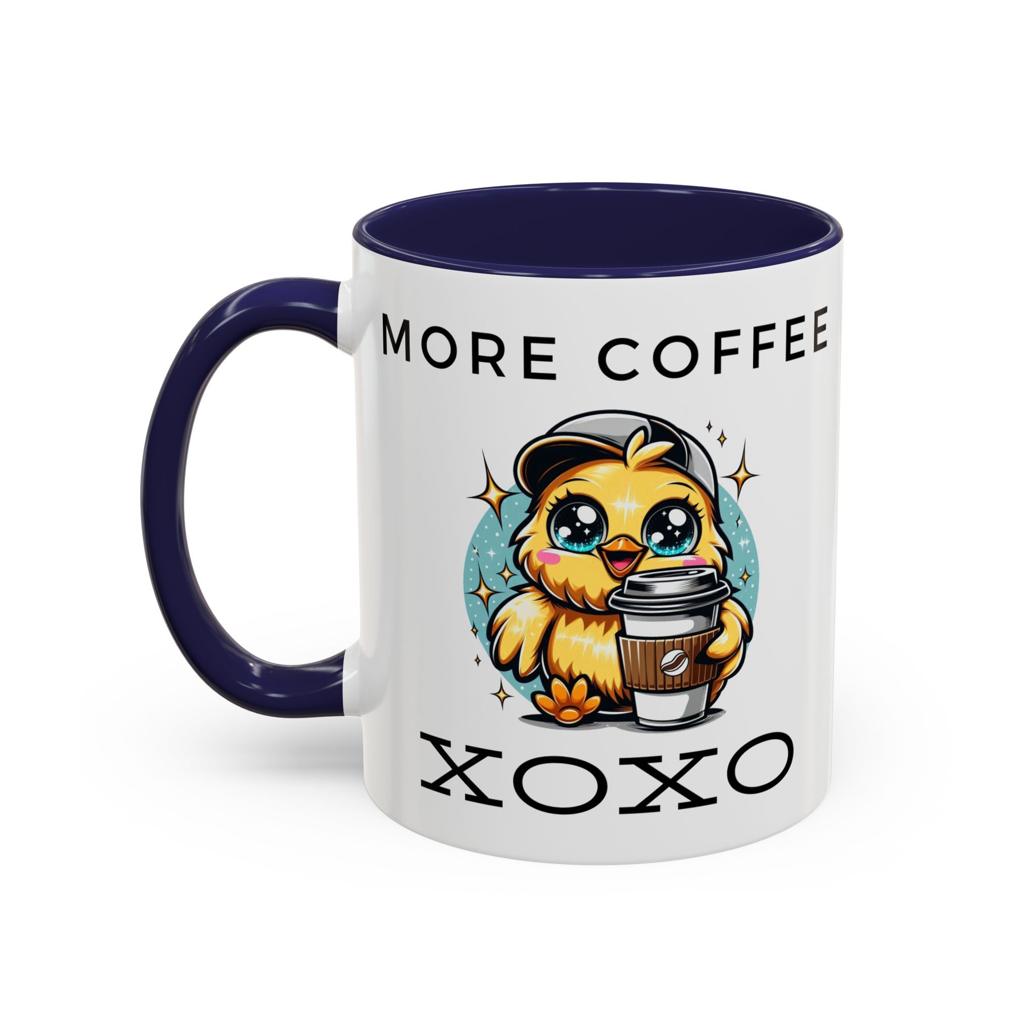 Charming Coffee Mug, Cute Mug with Chick Design, Perfect for Coffee Lovers, Gift for Friends, XOXO Decor