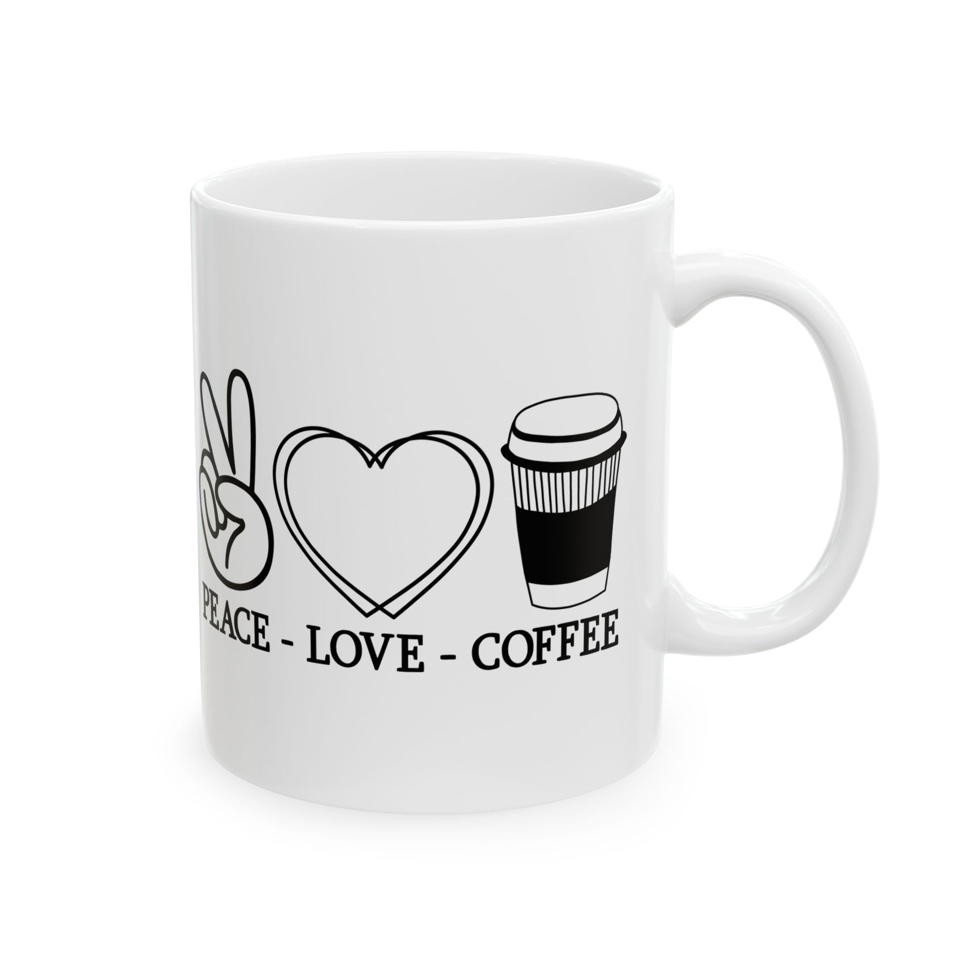Peace & Love Coffee Mug | 11oz or 15oz | Cute Gift for Coffee Lovers | Unique Kitchenware, Artisan Mug, Inspirational Drinkware, [...]