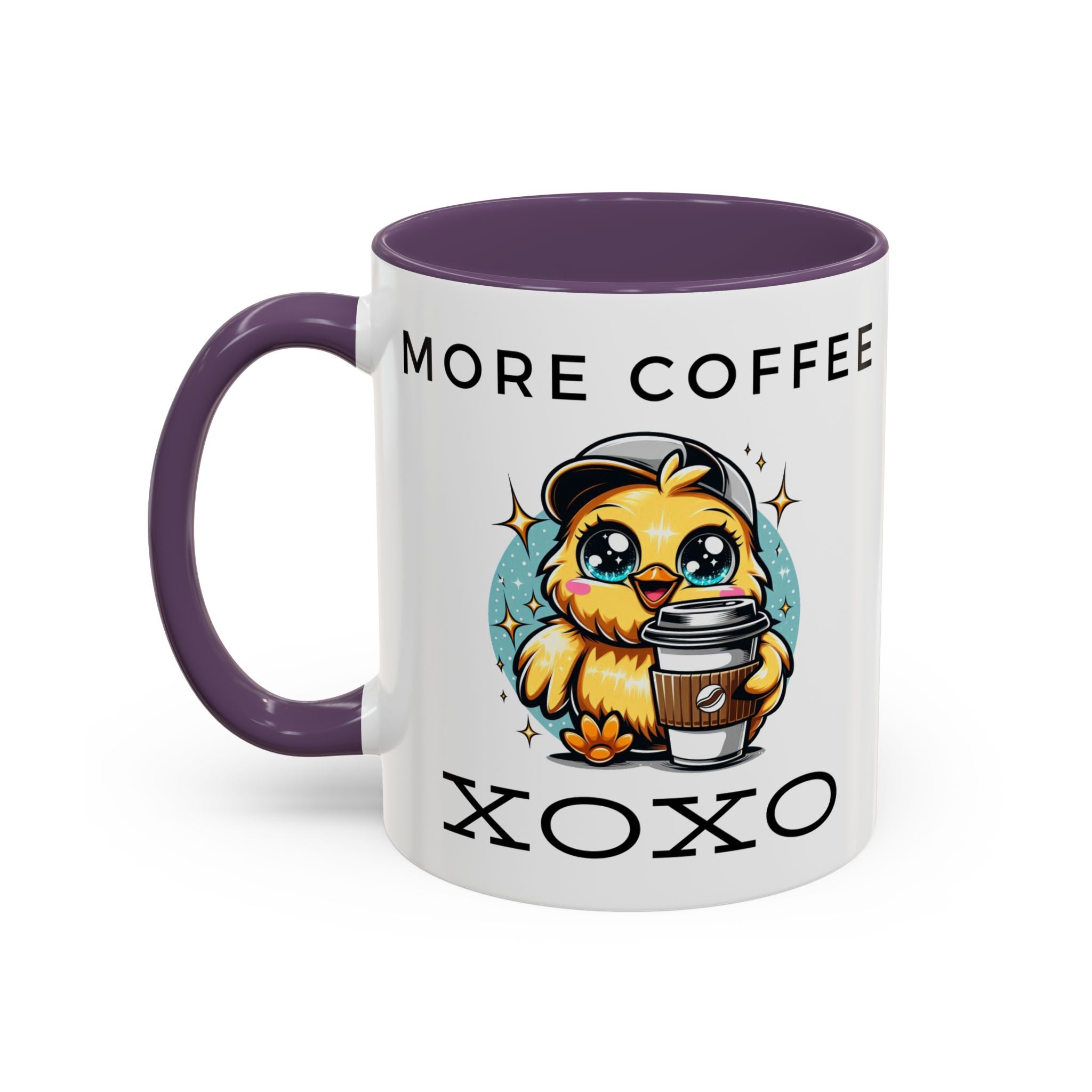 Charming Coffee Mug, Cute Mug with Chick Design, Perfect for Coffee Lovers, Gift for Friends, XOXO Decor