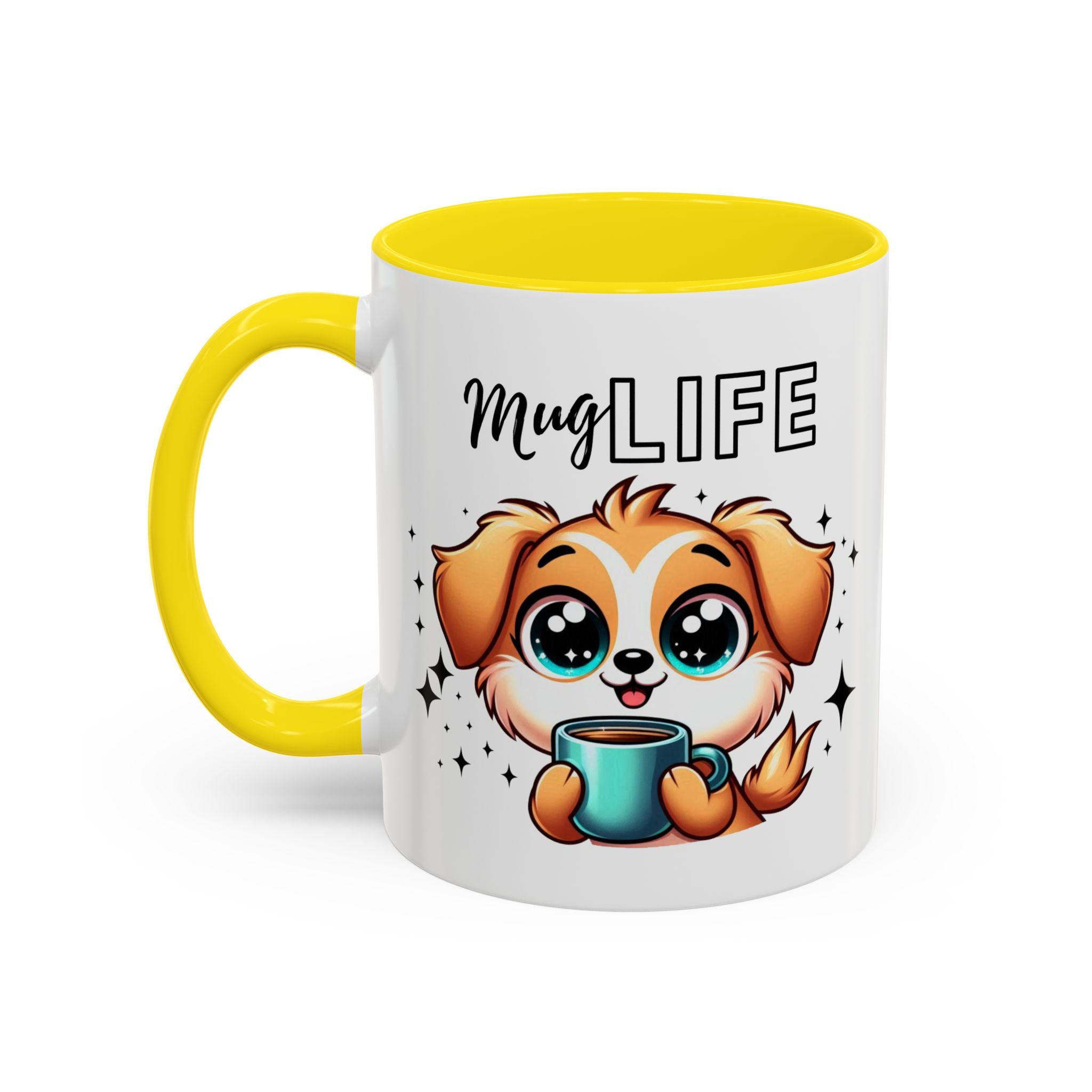 Mug with Cute Dog Design, Perfect Gift for Dog Lovers, Coffee Lovers, Birthday, Home Decor, Mug Life Inspiration