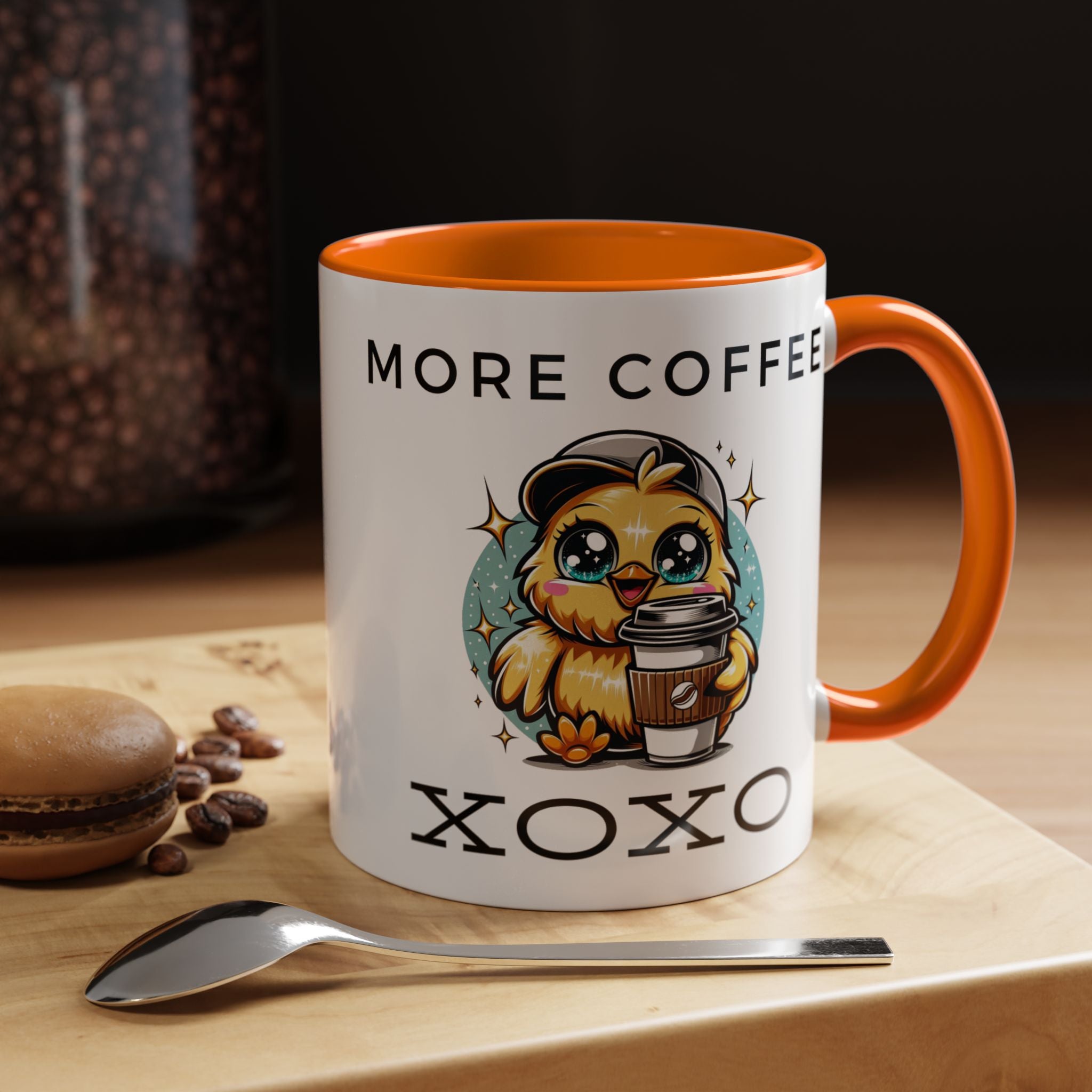 Charming Coffee Mug, Cute Mug with Chick Design, Perfect for Coffee Lovers, Gift for Friends, XOXO Decor
