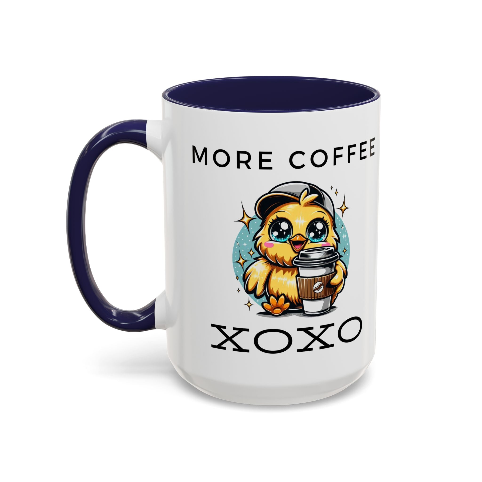 Charming Coffee Mug, Cute Mug with Chick Design, Perfect for Coffee Lovers, Gift for Friends, XOXO Decor