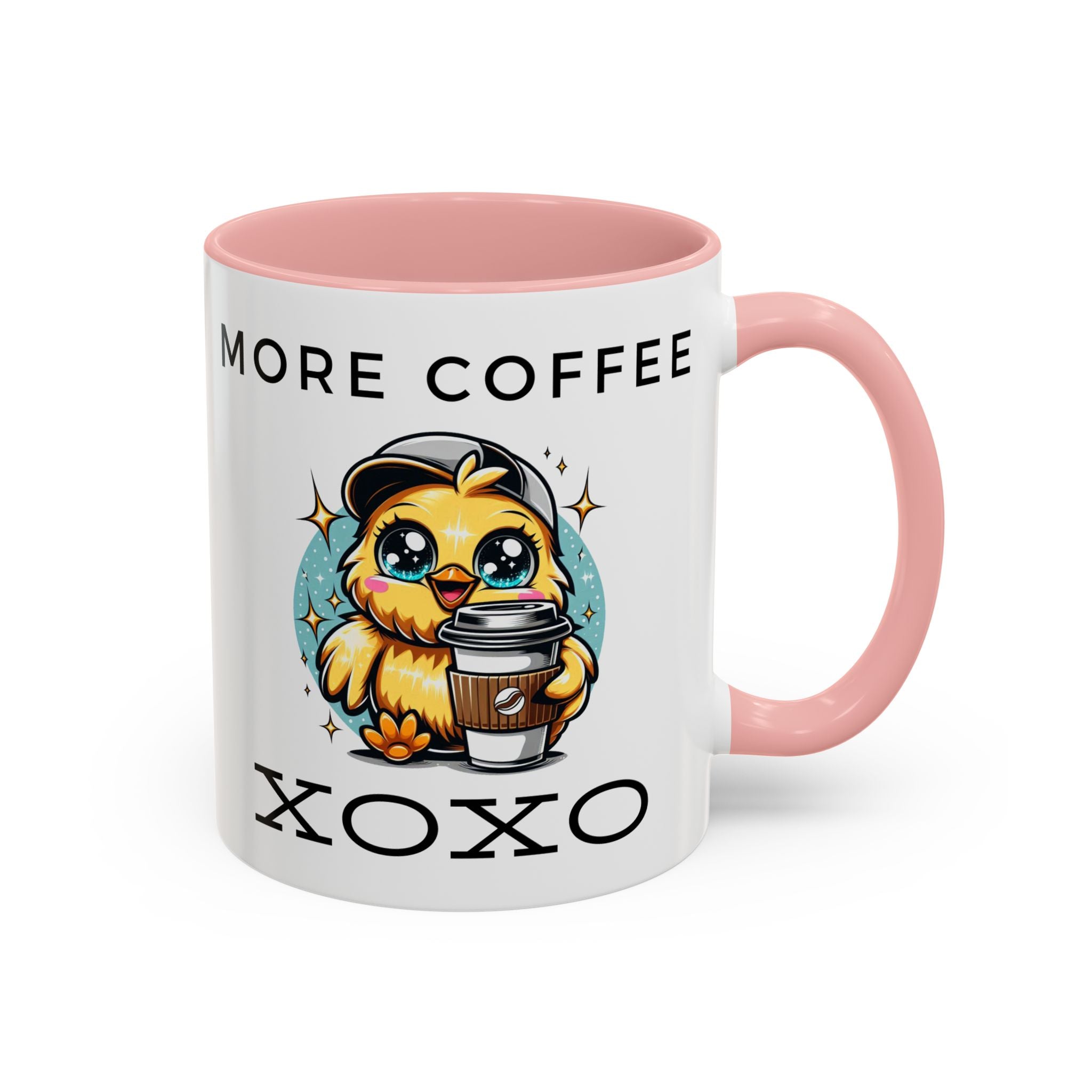 Charming Coffee Mug, Cute Mug with Chick Design, Perfect for Coffee Lovers, Gift for Friends, XOXO Decor