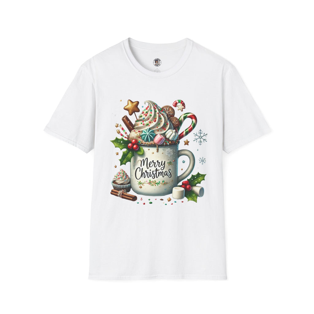 Merry Christmas Mug Design T-Shirt, Holiday Gift, Family Reunion Shirt, Christmas Party Wear, Cozy Winter Apparel