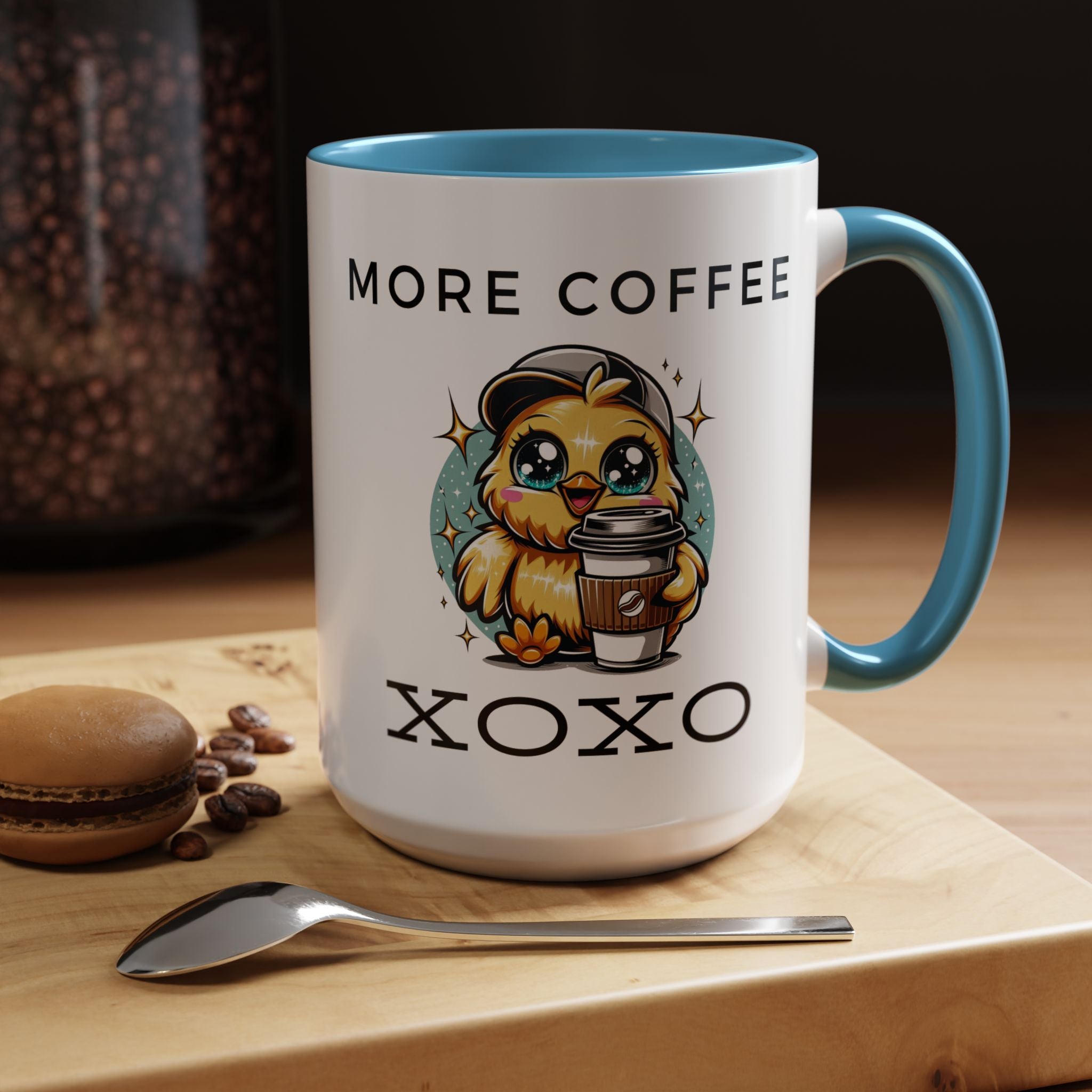 Charming Coffee Mug, Cute Mug with Chick Design, Perfect for Coffee Lovers, Gift for Friends, XOXO Decor