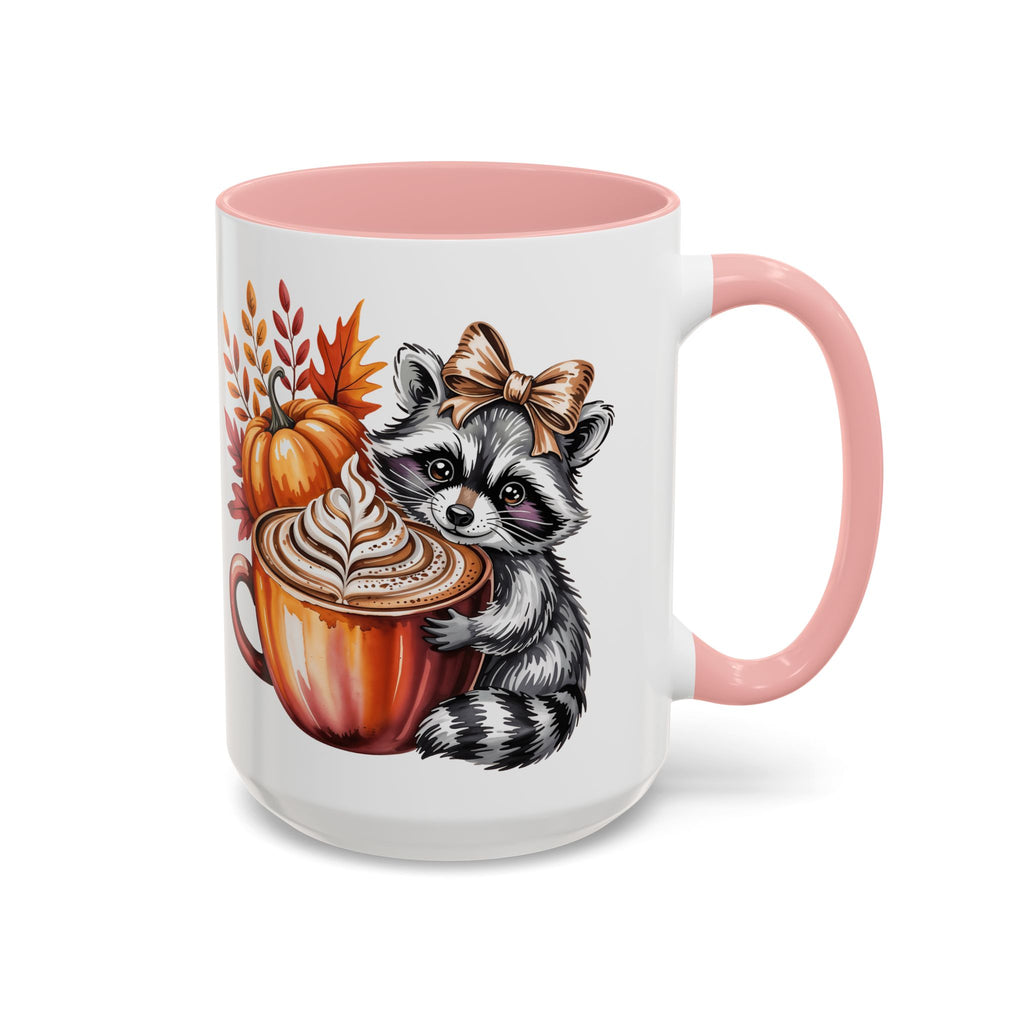 Fall-Themed Raccoon Coffee Mug, Adorable Animal Mug, Perfect for Autumn, Gift for Coffee Lovers, Seasonal Home Decor, Cozy Beverage Mug