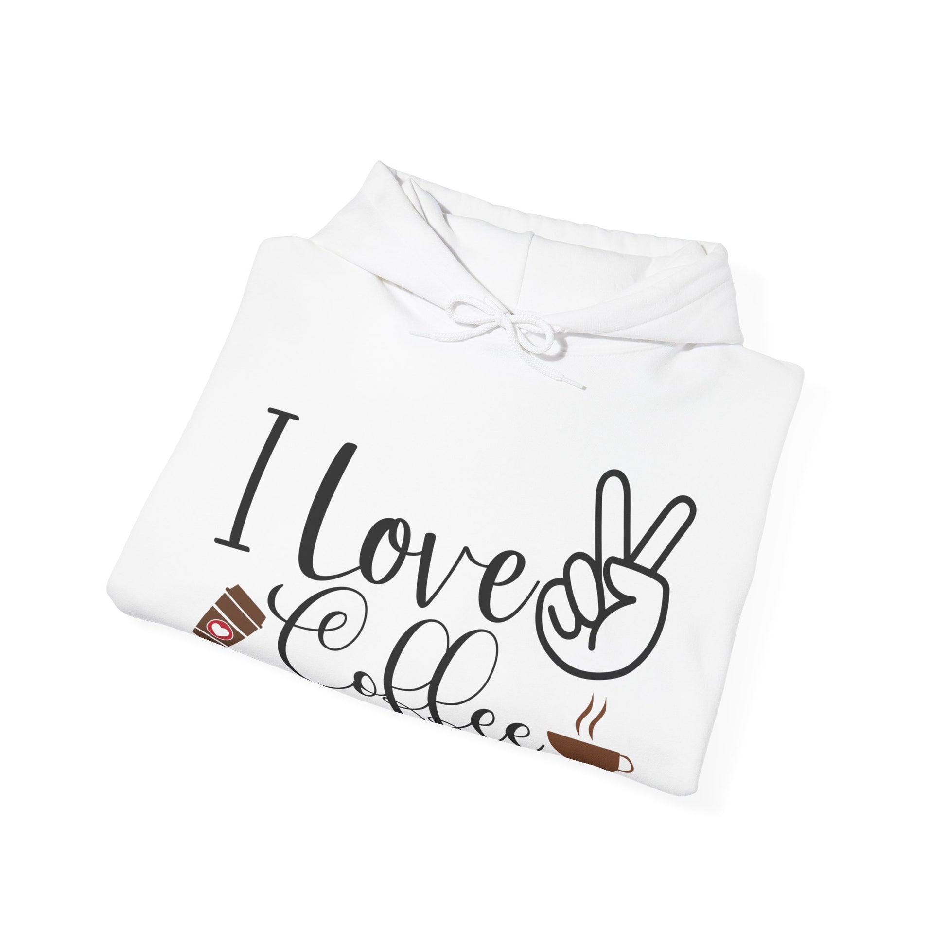 Coffee Lover's Hooded Sweatshirt, Unisex Hoodie, I Love Coffee Design