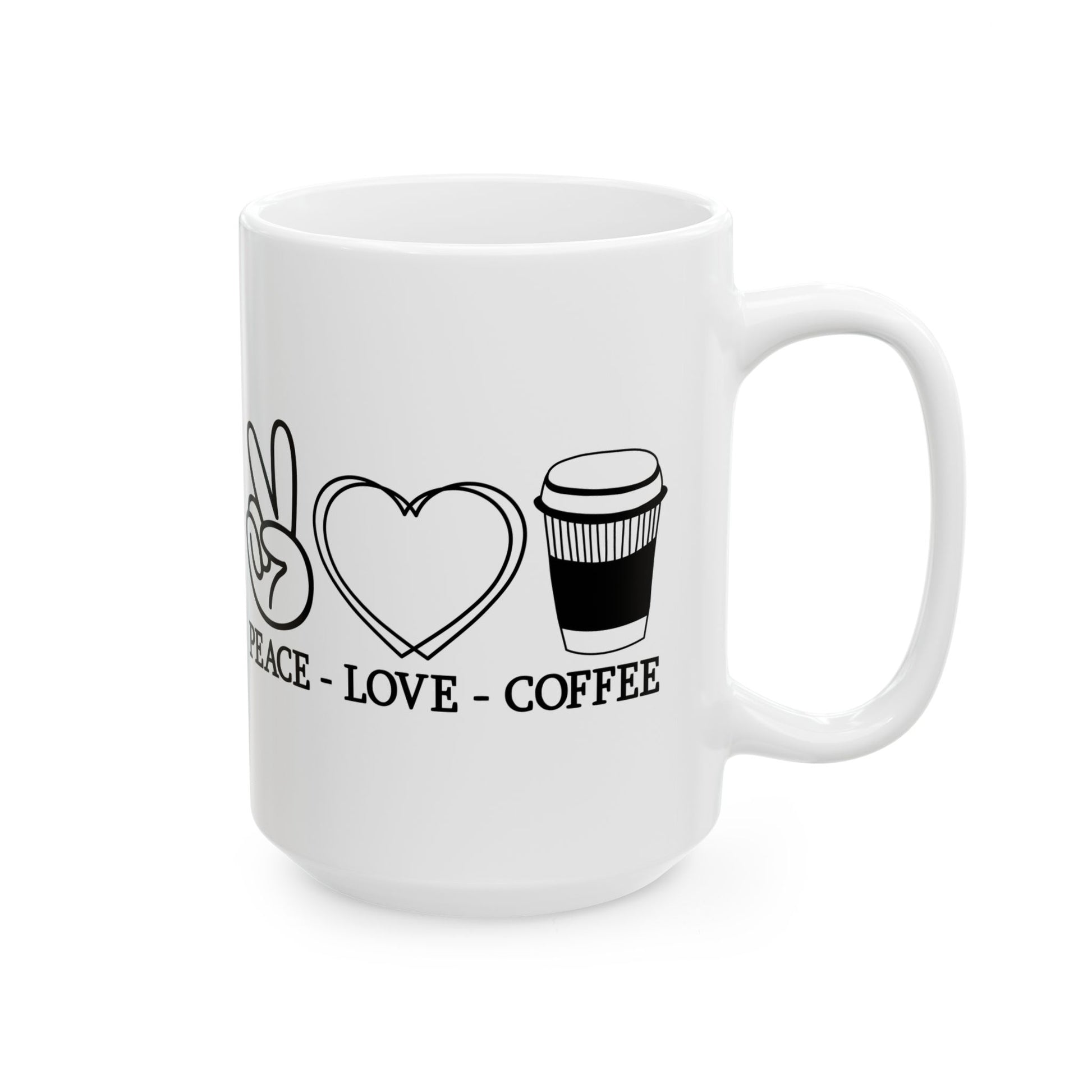 Peace & Love Coffee Mug | 11oz or 15oz | Cute Gift for Coffee Lovers | Unique Kitchenware, Artisan Mug, Inspirational Drinkware, [...]