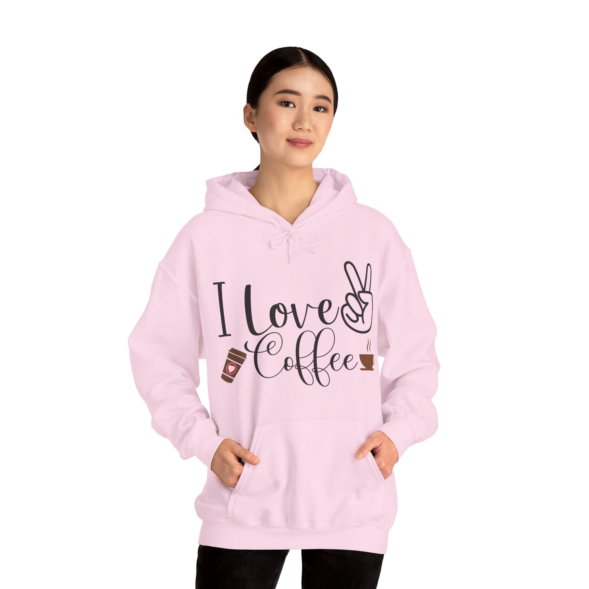 Coffee Lover's Hooded Sweatshirt, Unisex Hoodie, I Love Coffee Design