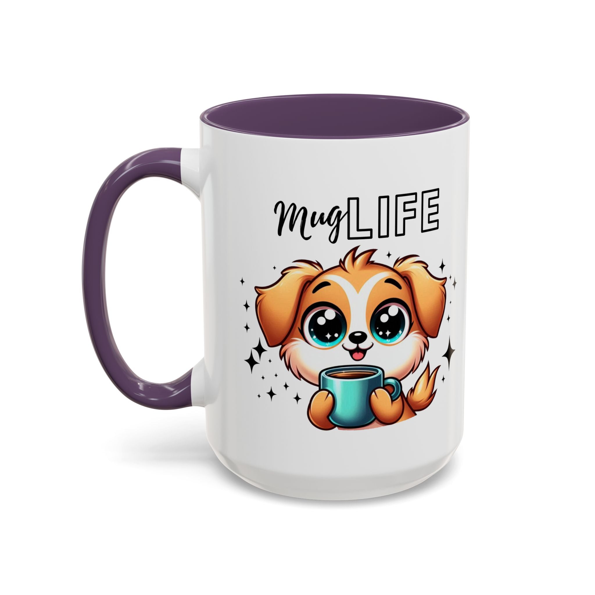 Mug with Cute Dog Design, Perfect Gift for Dog Lovers, Coffee Lovers, Birthday, Home Decor, Mug Life Inspiration