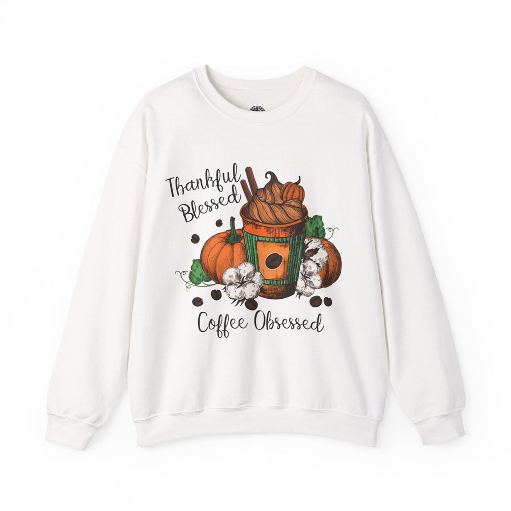 Thankful & Coffee Obsessed Crewneck Sweatshirt - Cozy Fall Fashion, Unisex Gift for Coffee Lovers, Autumn Style, Thanksgiving Apparel, [...]